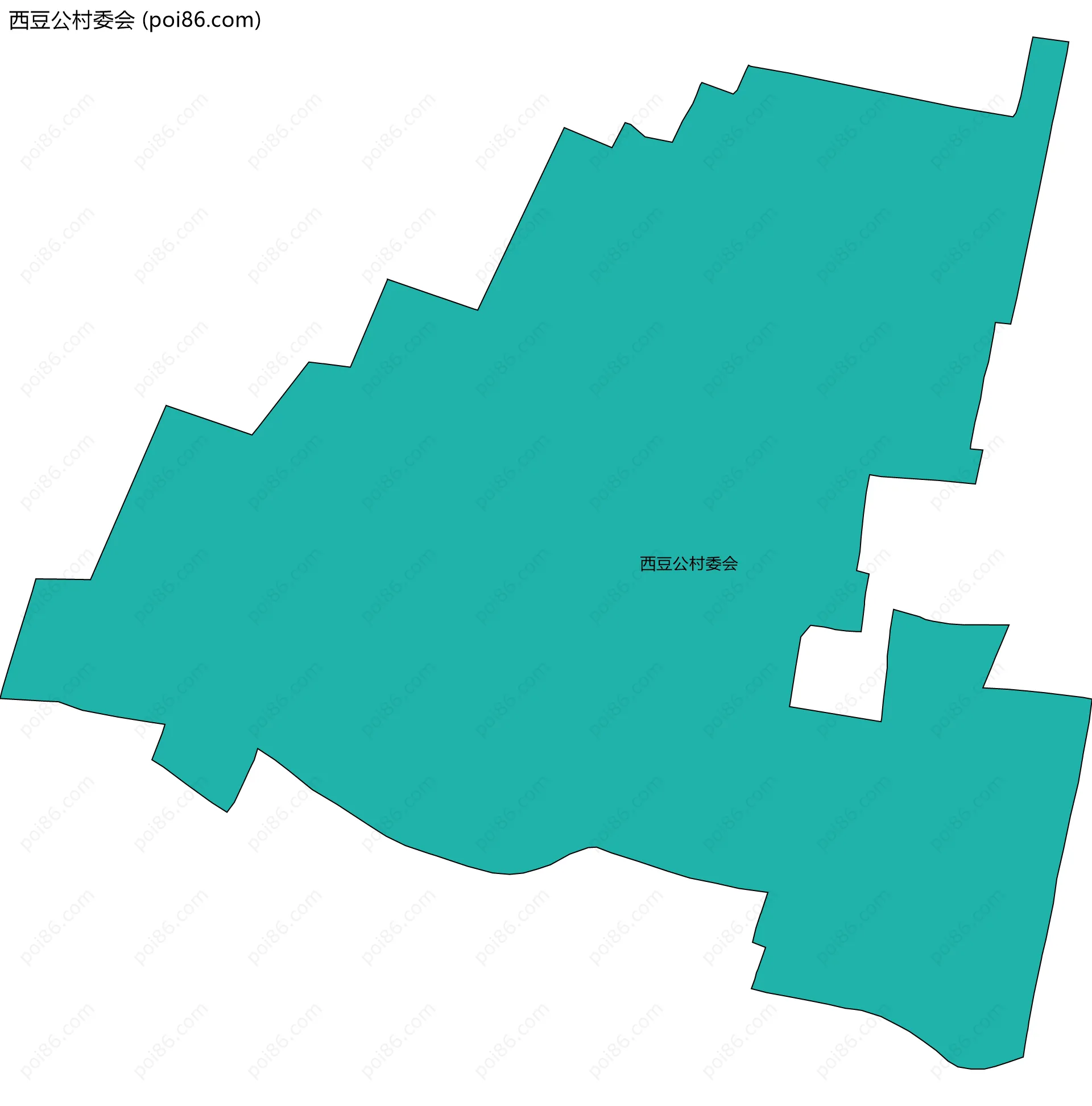 西豆公村委会边界地图