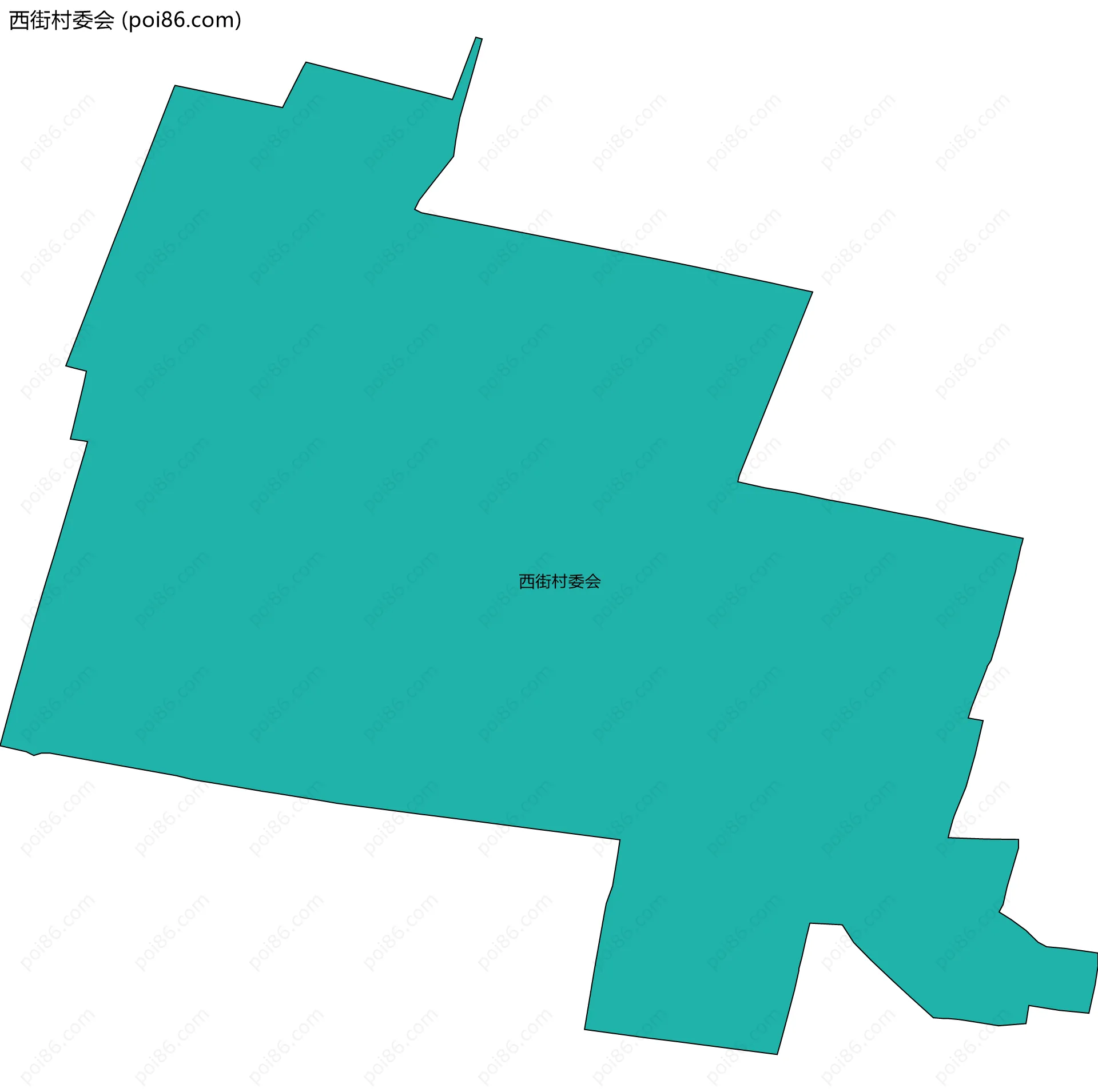 西街村委会边界地图