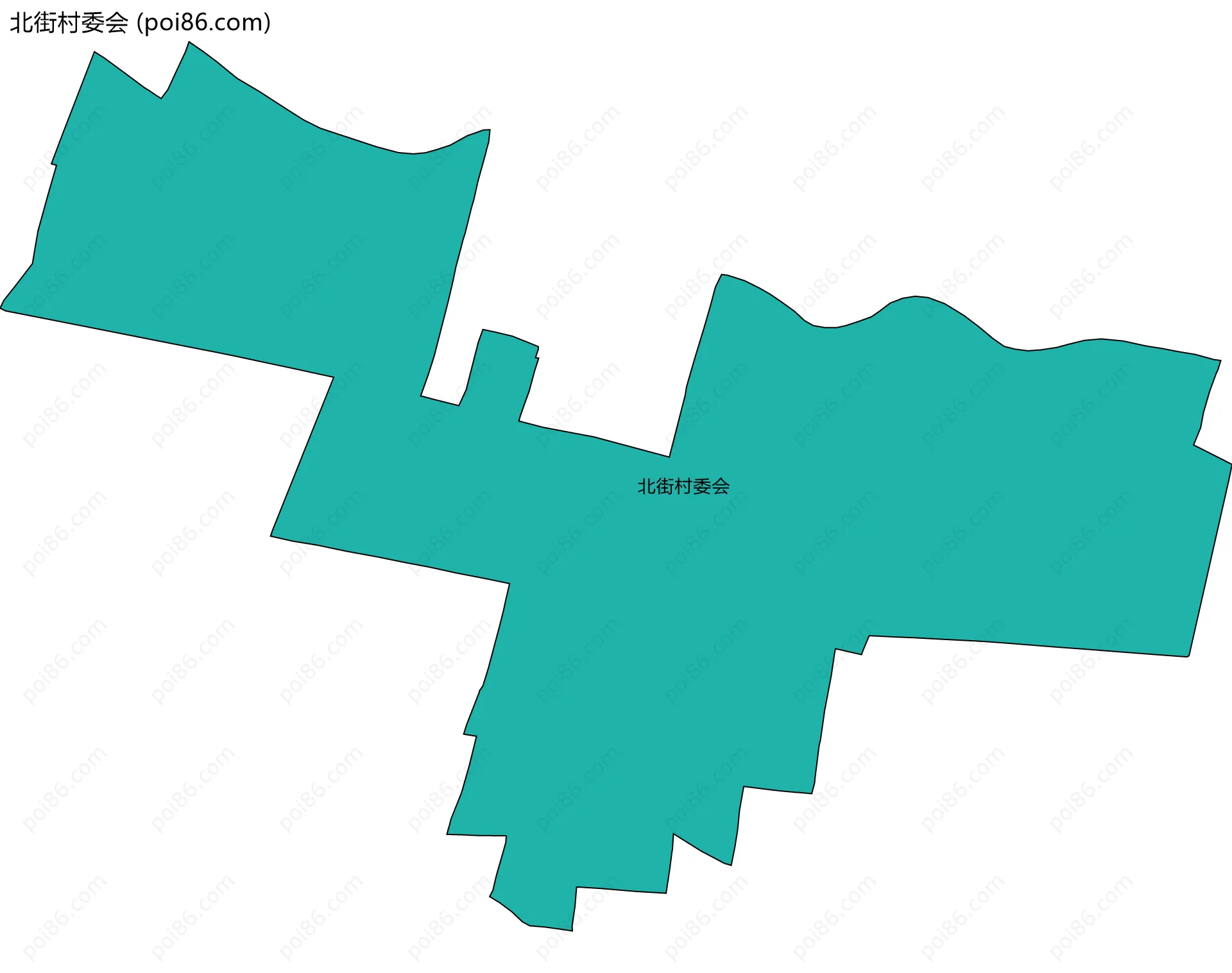 北街村委会边界地图
