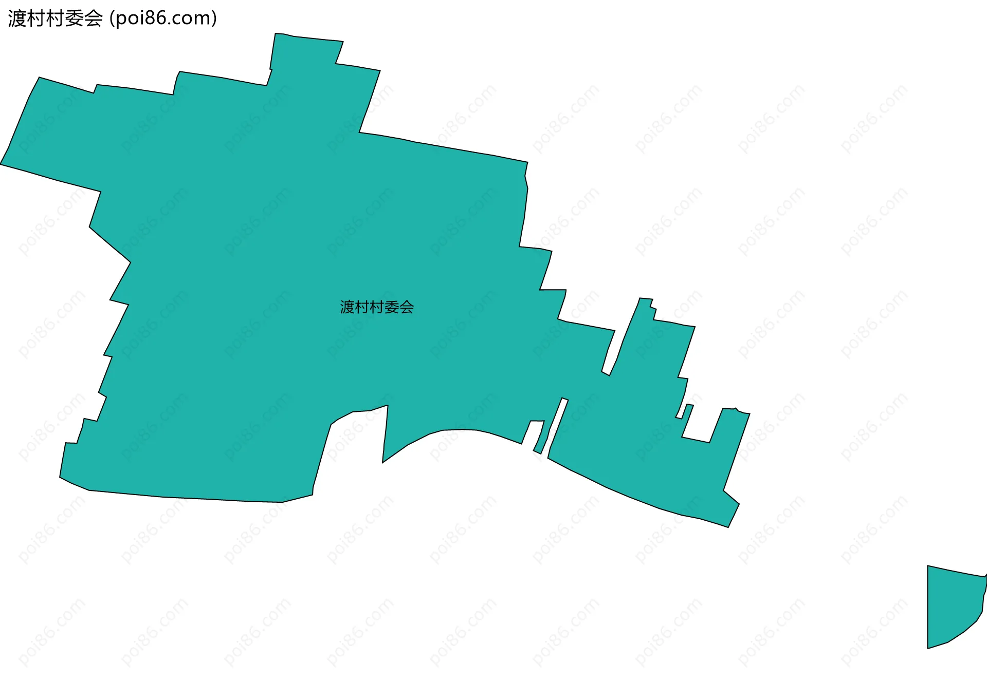 渡村村委会边界地图