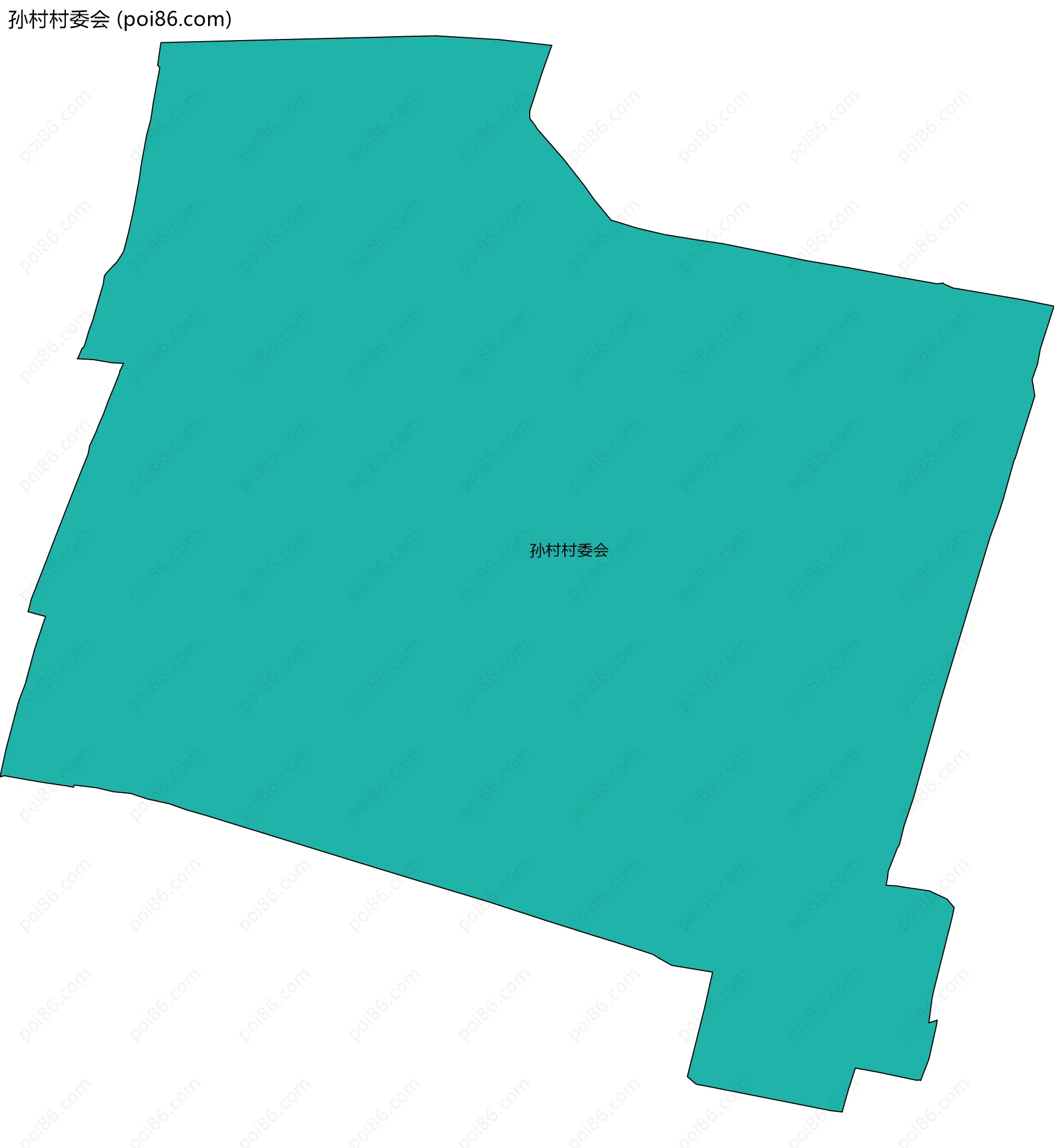 孙村村委会边界地图