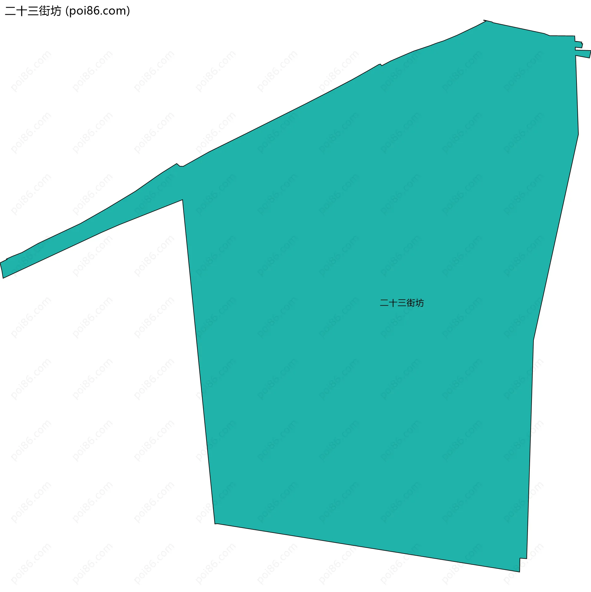 二十三街坊边界地图