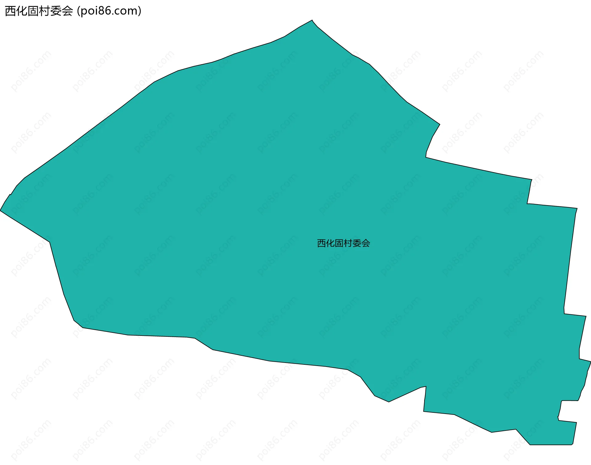 西化固村委会边界地图