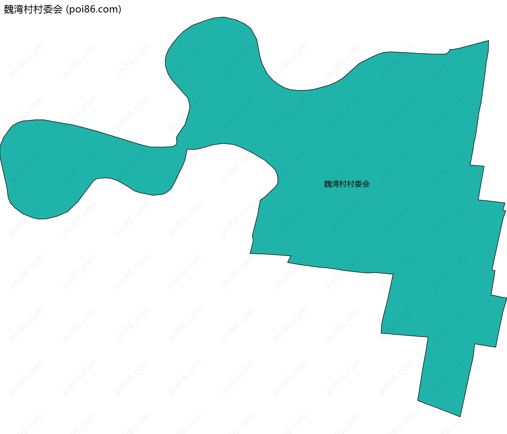 魏湾村村委会边界地图