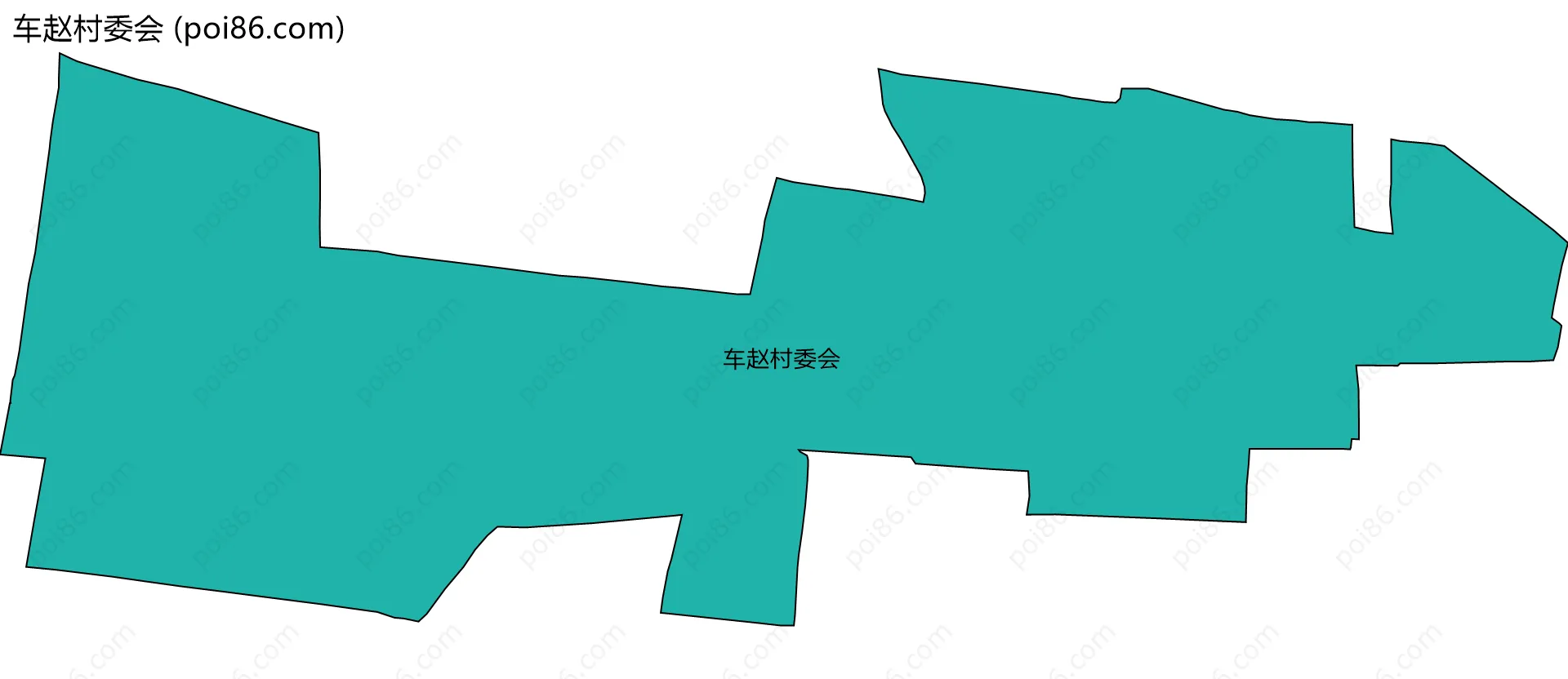 车赵村委会边界地图
