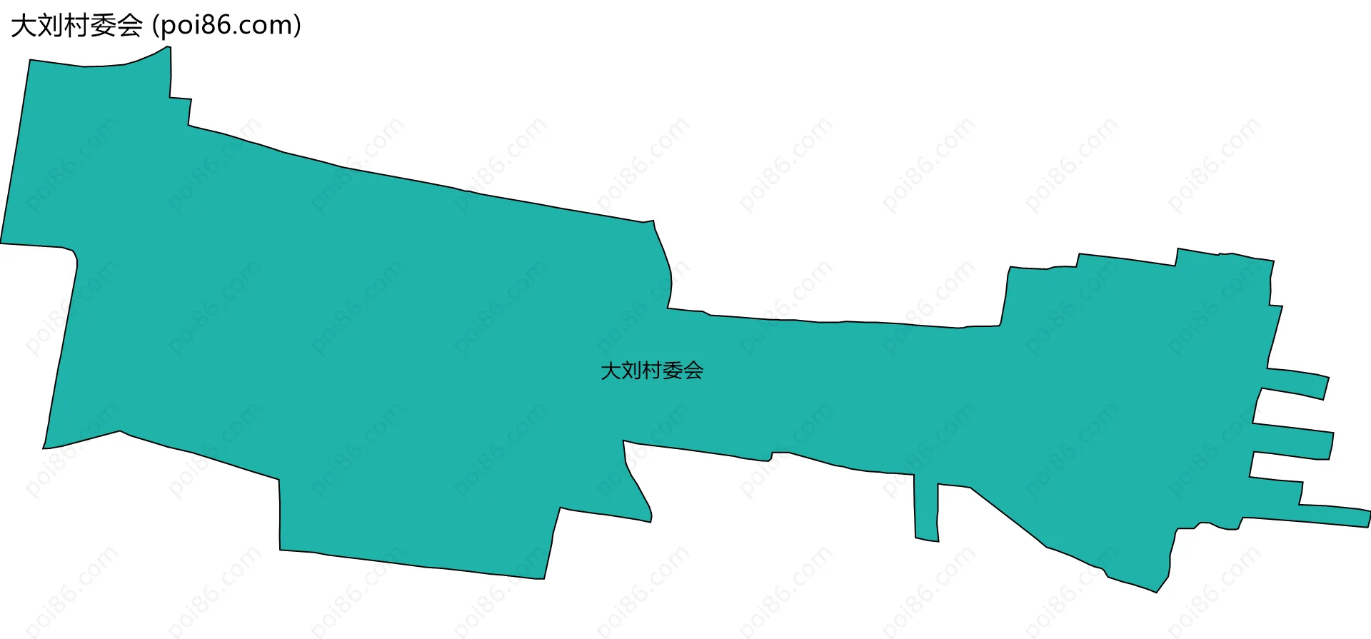 大刘村委会边界地图
