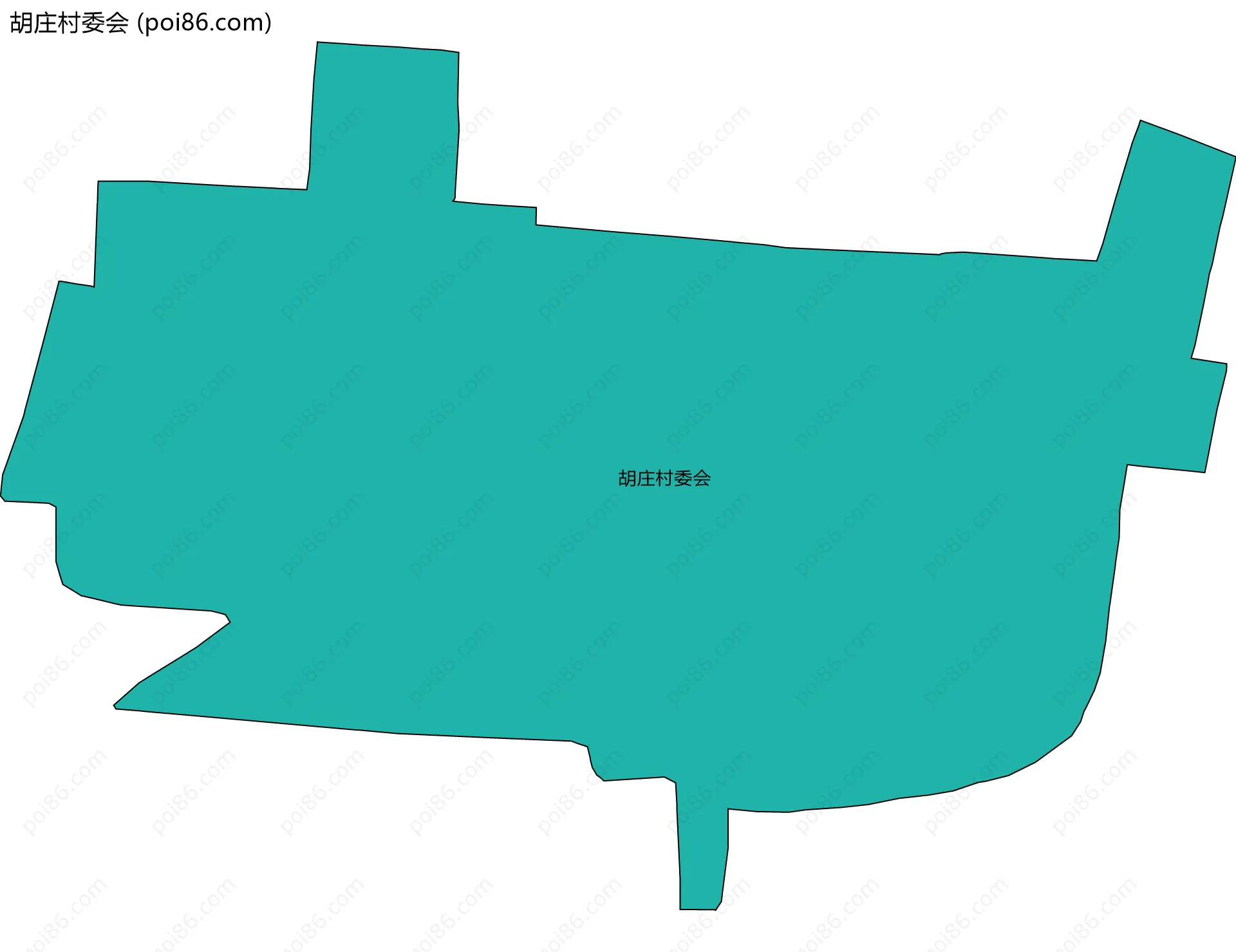 胡庄村委会边界地图