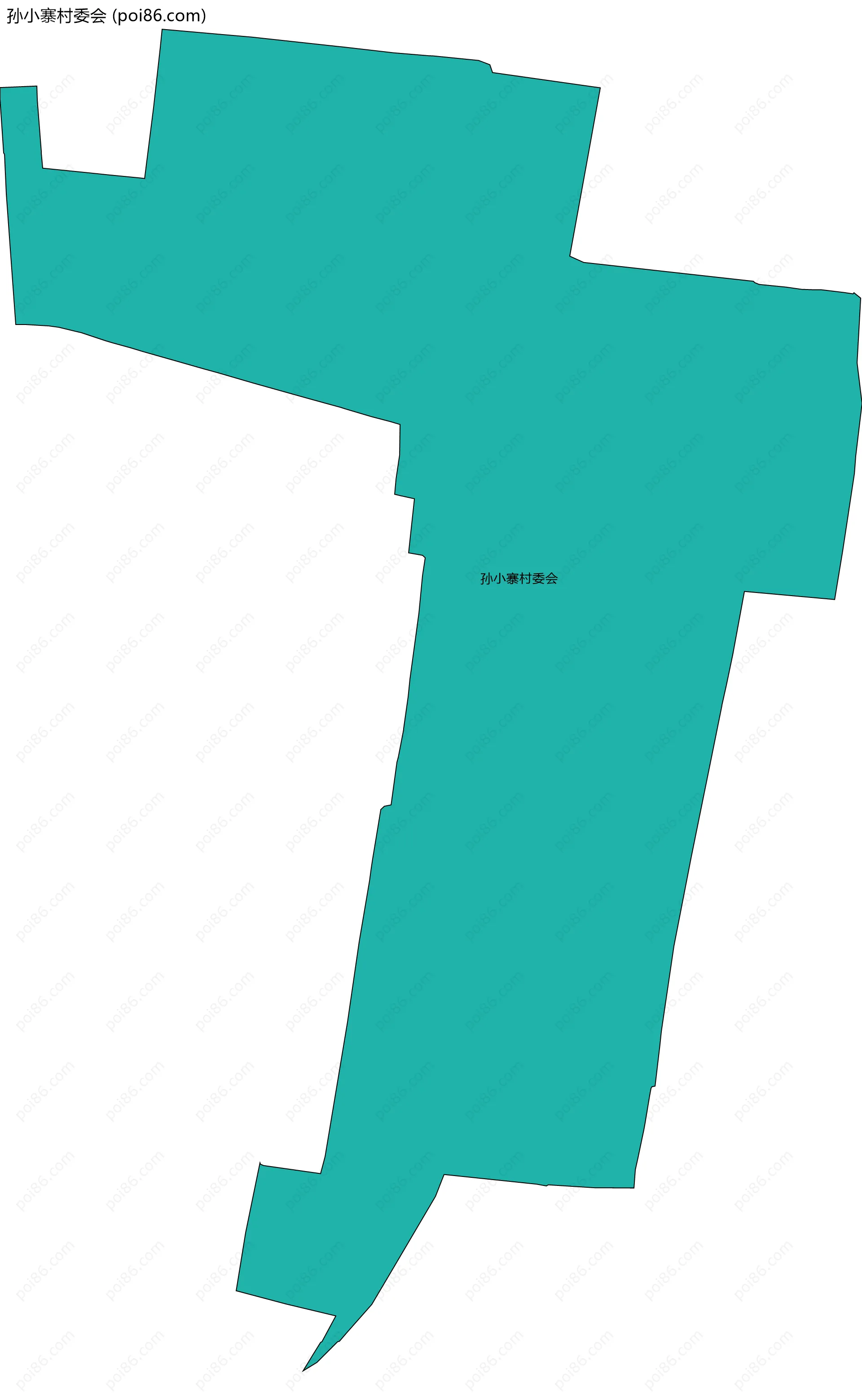 孙小寨村委会边界地图