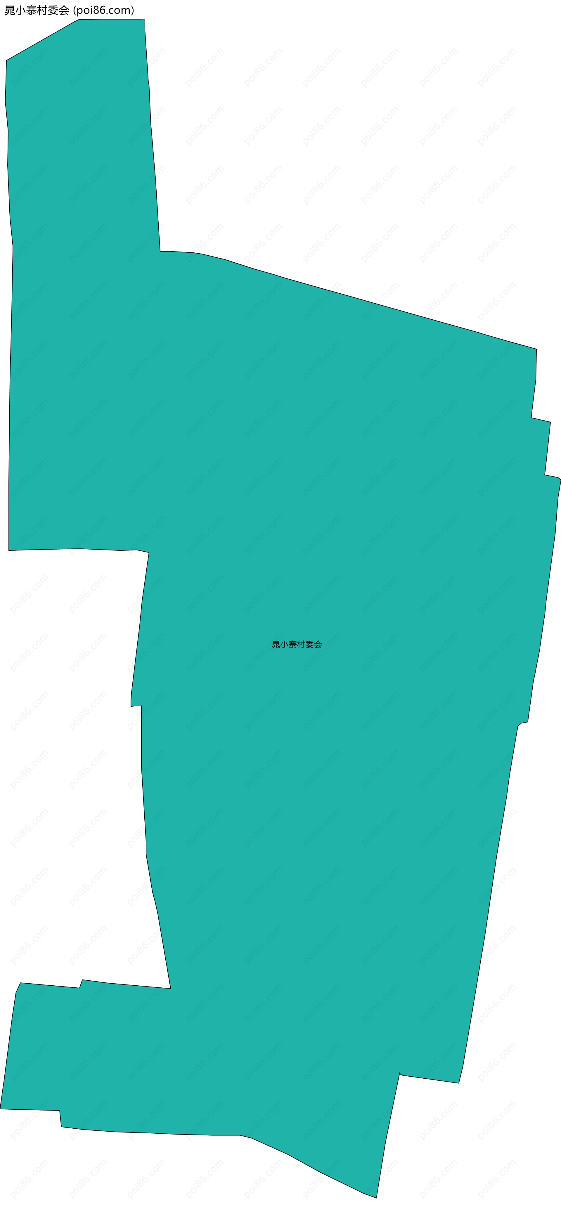 晁小寨村委会边界地图