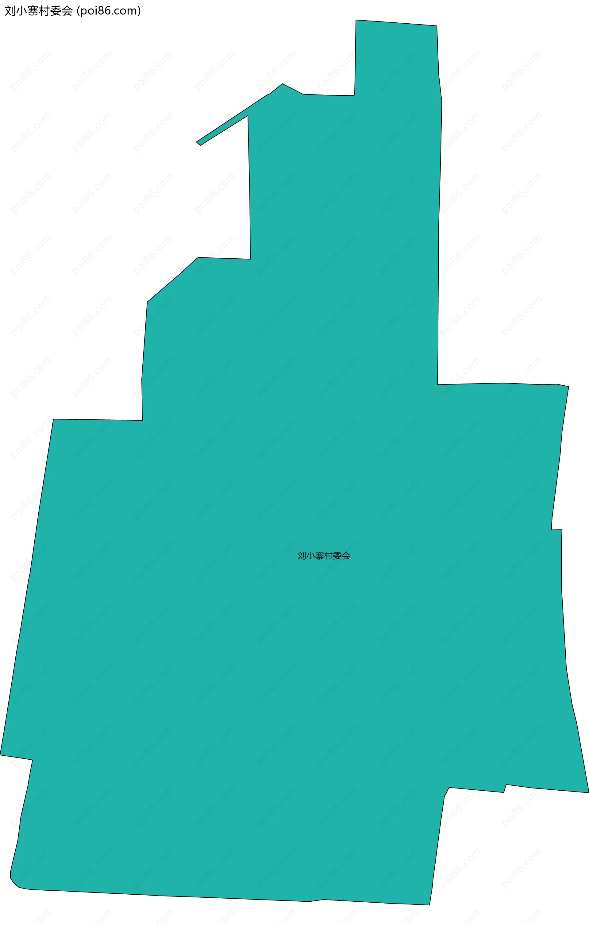 刘小寨村委会边界地图