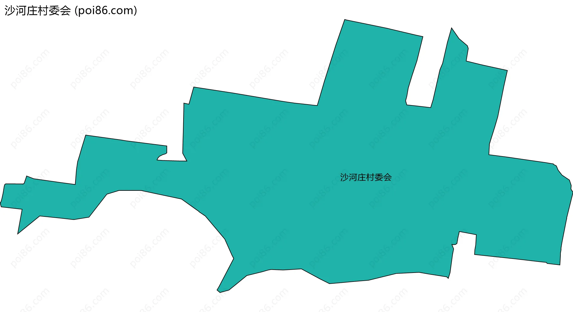 沙河庄村委会边界地图
