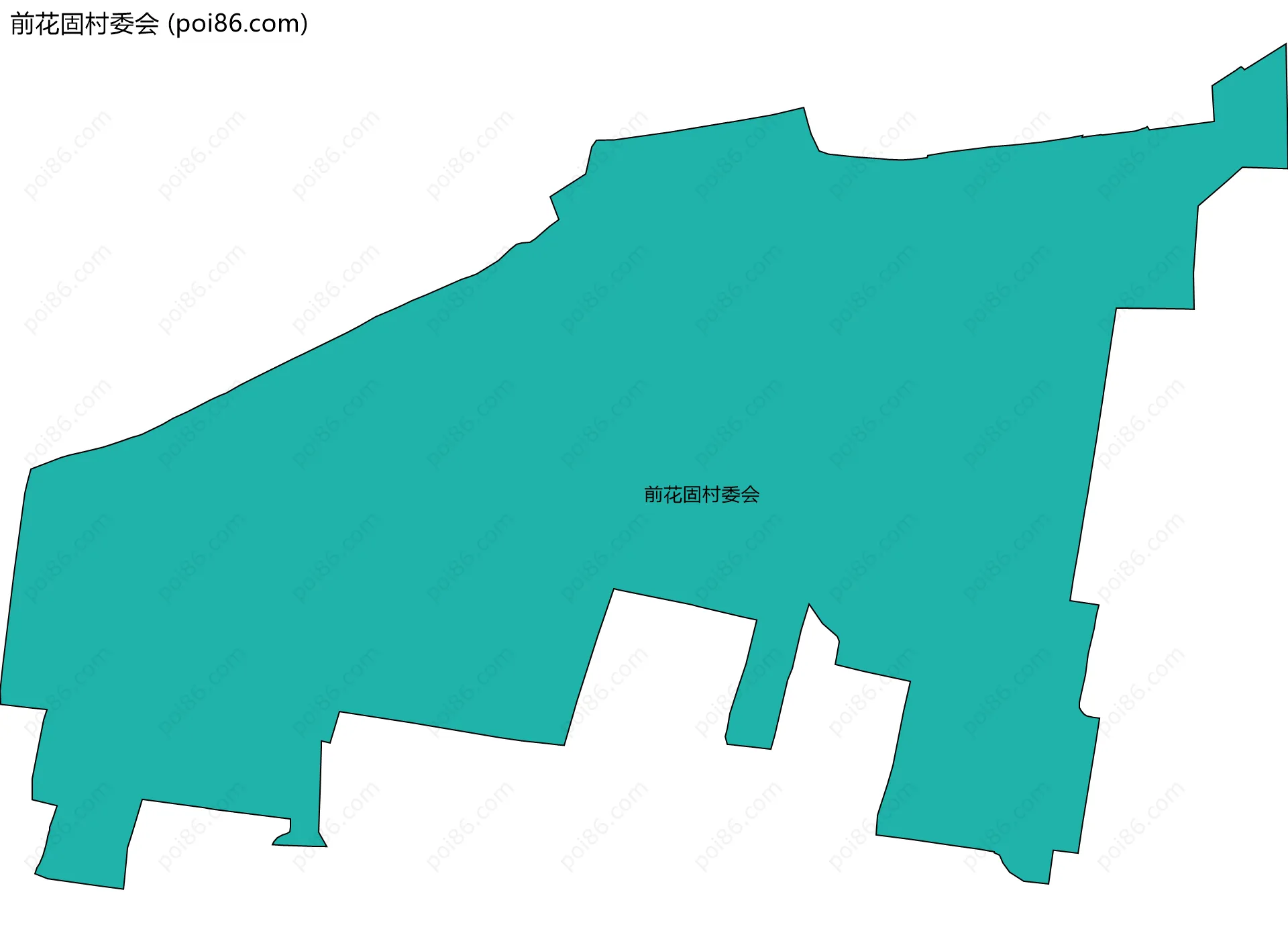前花固村委会边界地图