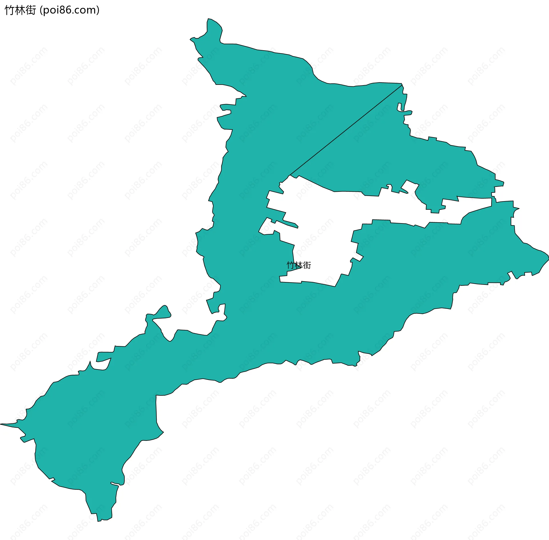 竹林街边界地图