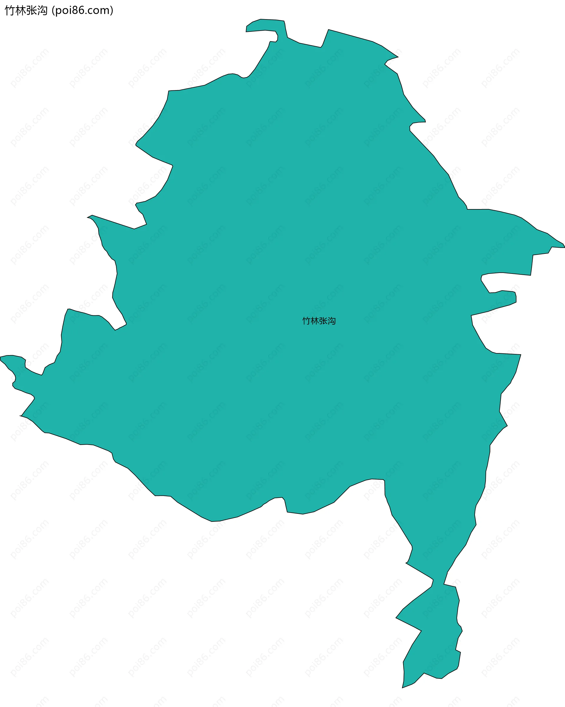 竹林张沟边界地图