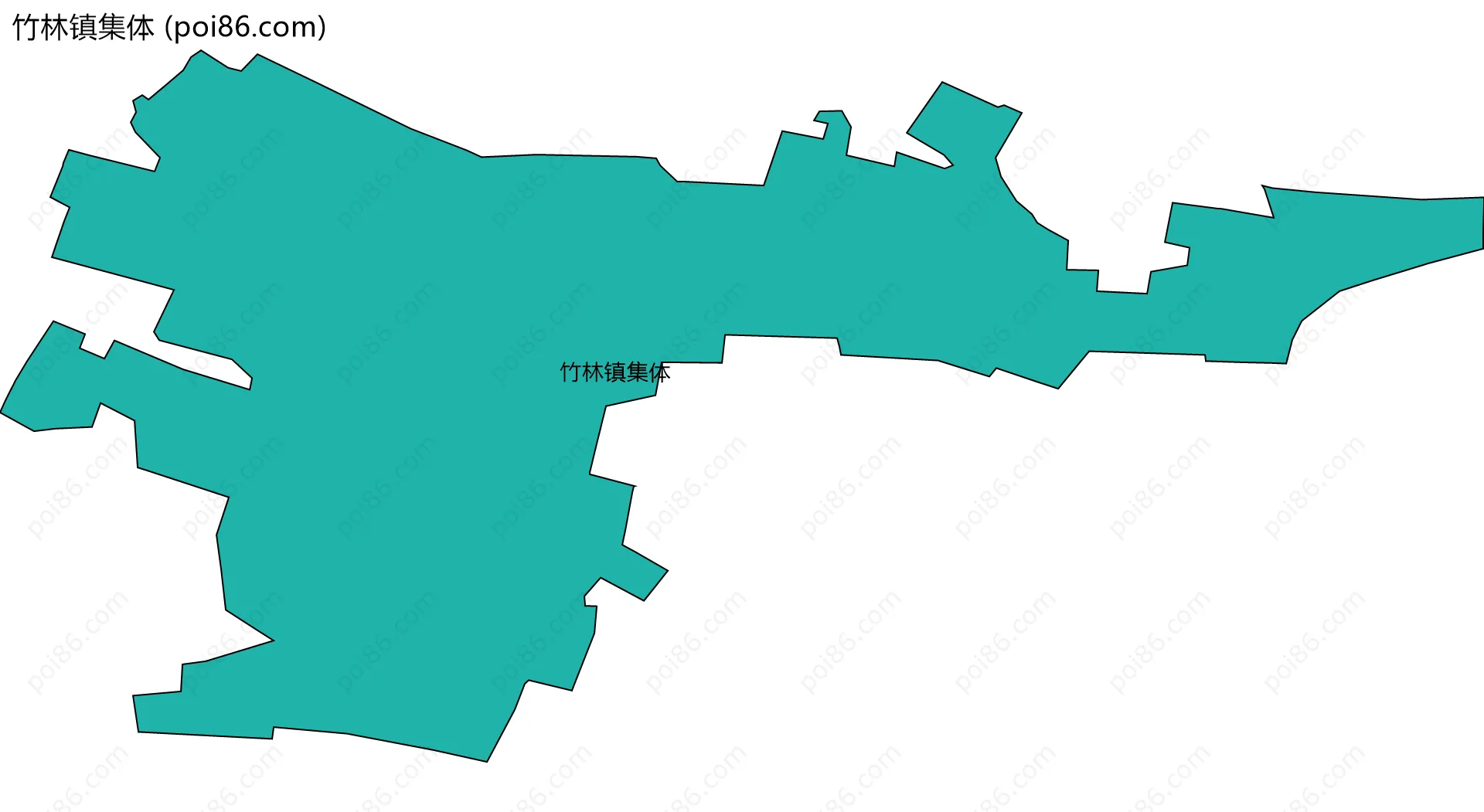 竹林镇集体边界地图