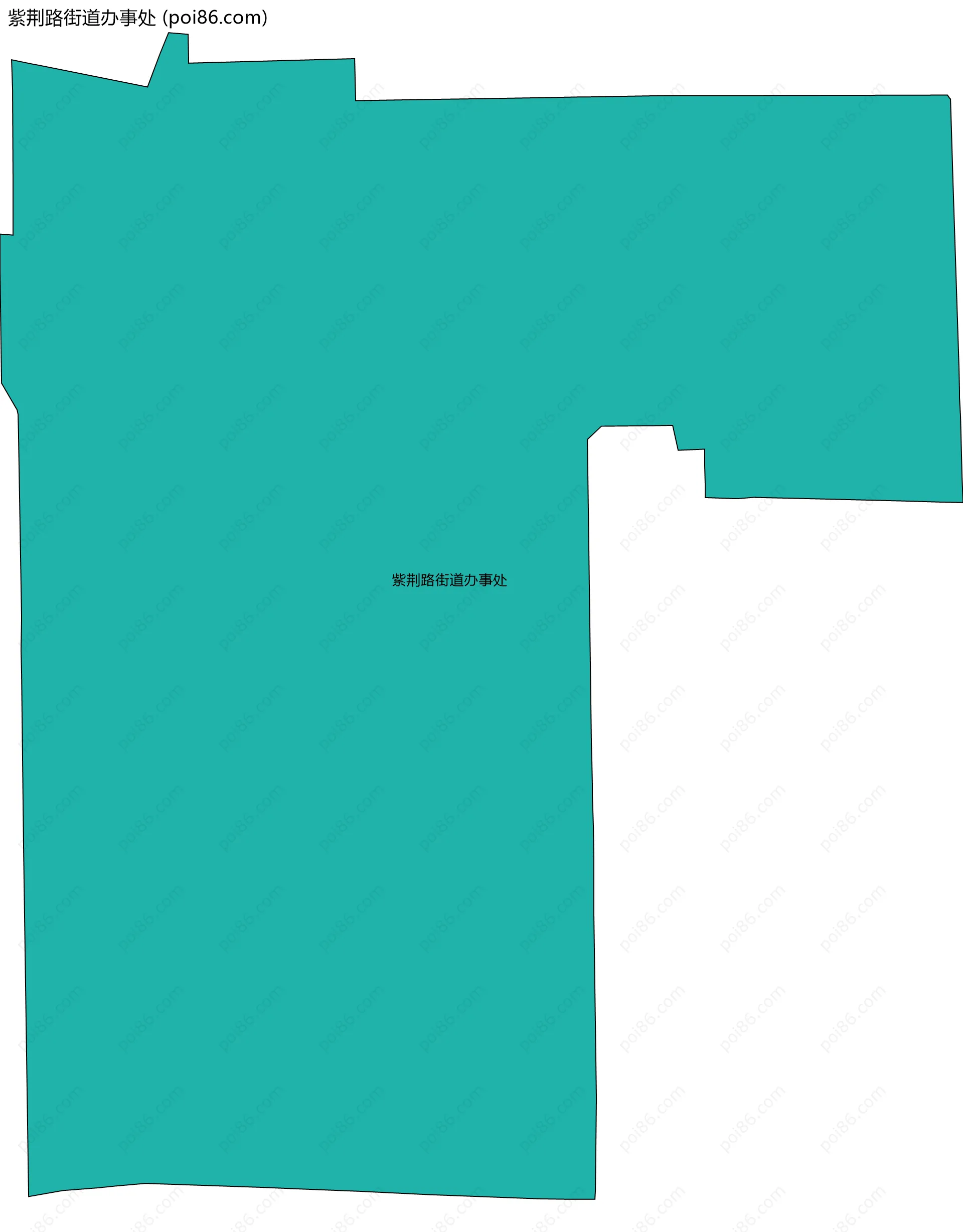 紫荆路街道办事处边界地图