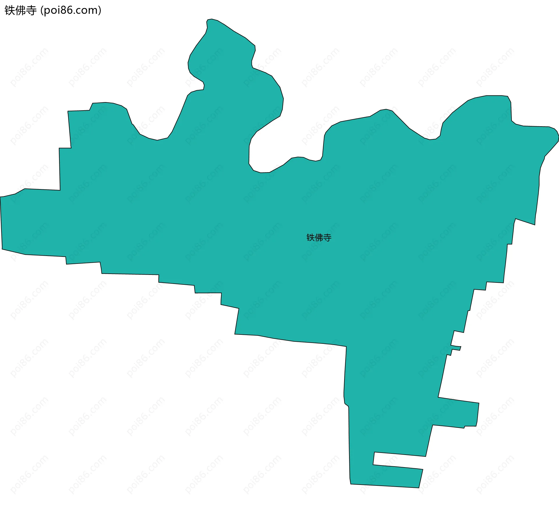 铁佛寺边界地图