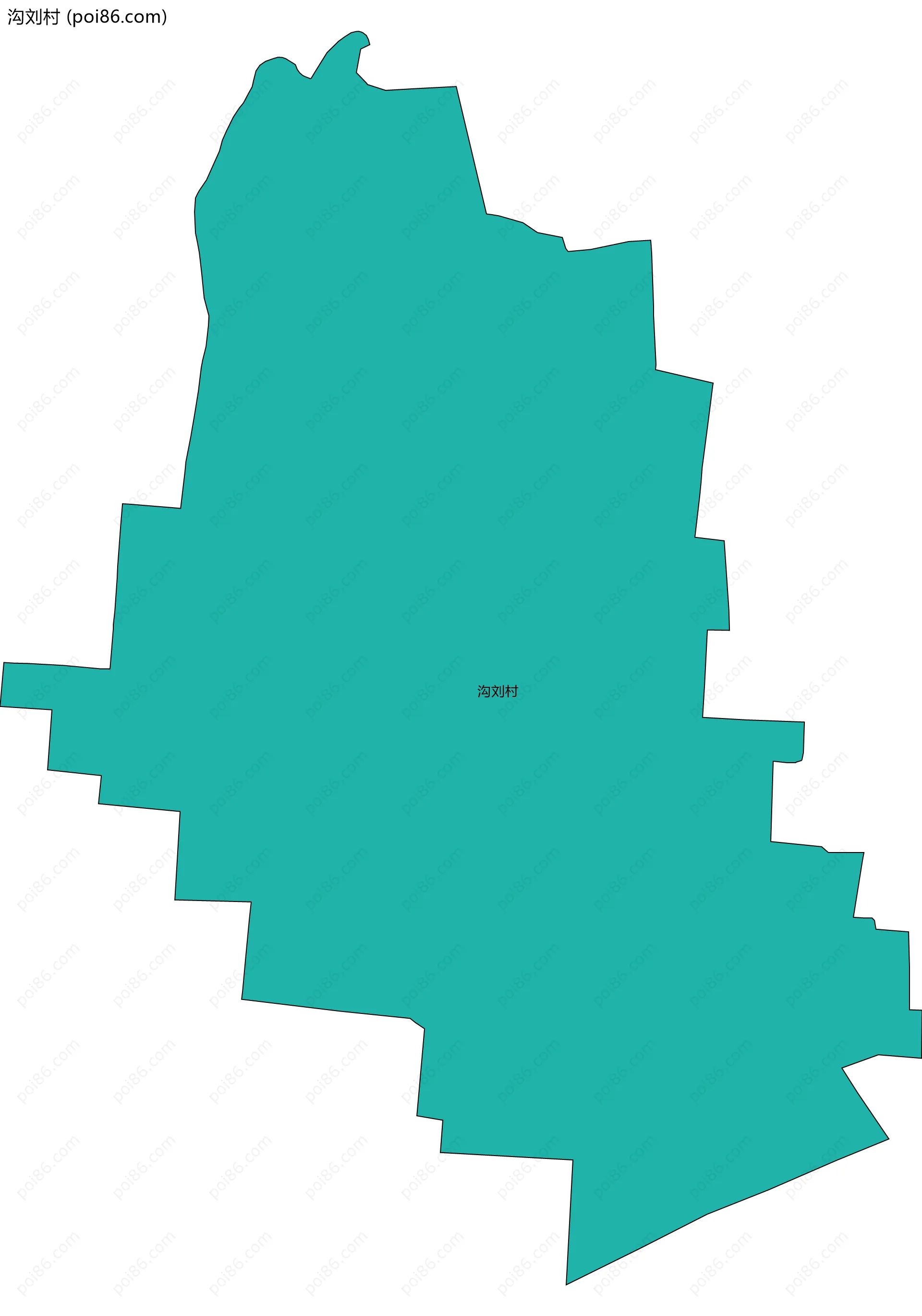 沟刘村边界地图