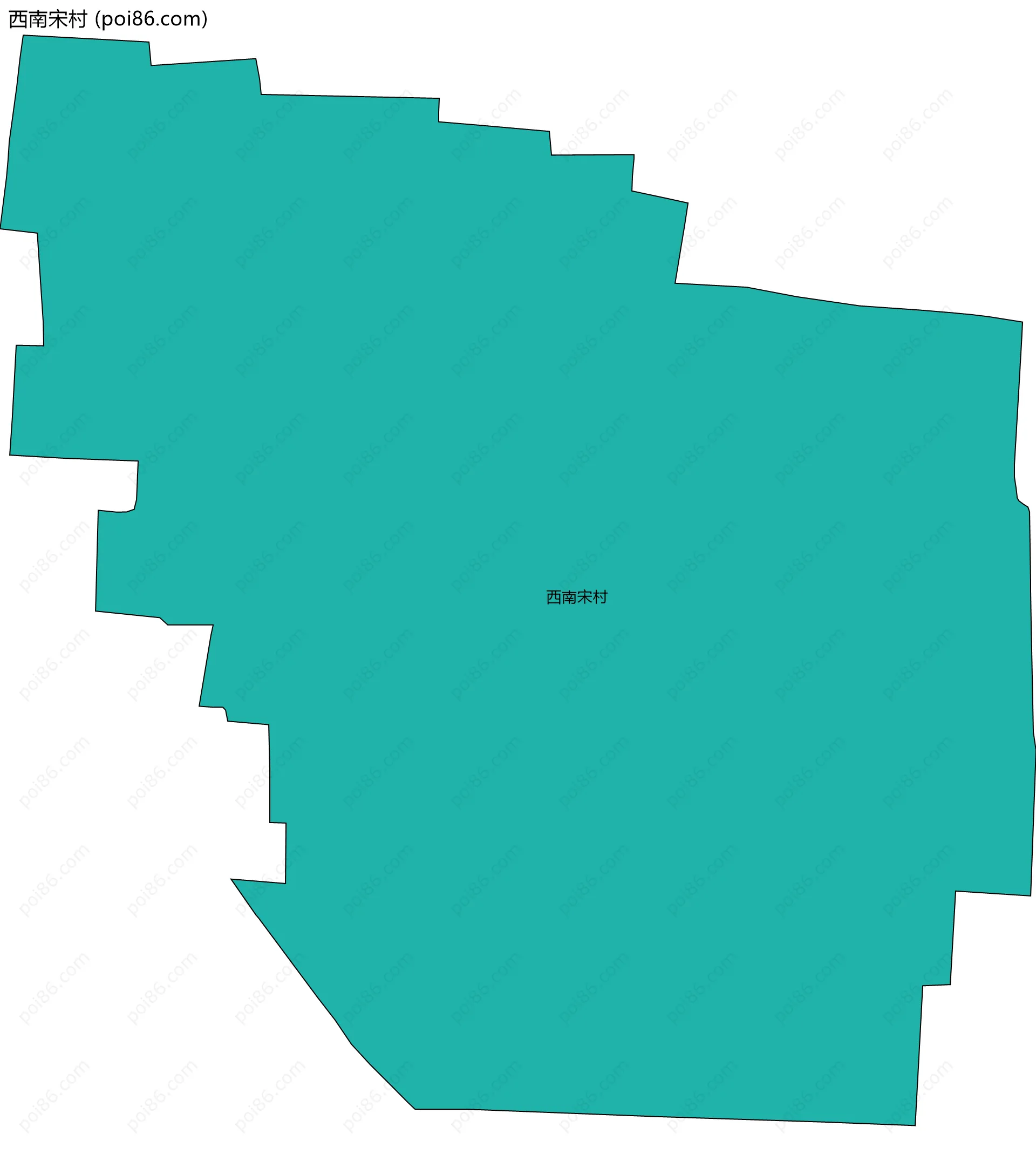 西南宋村边界地图