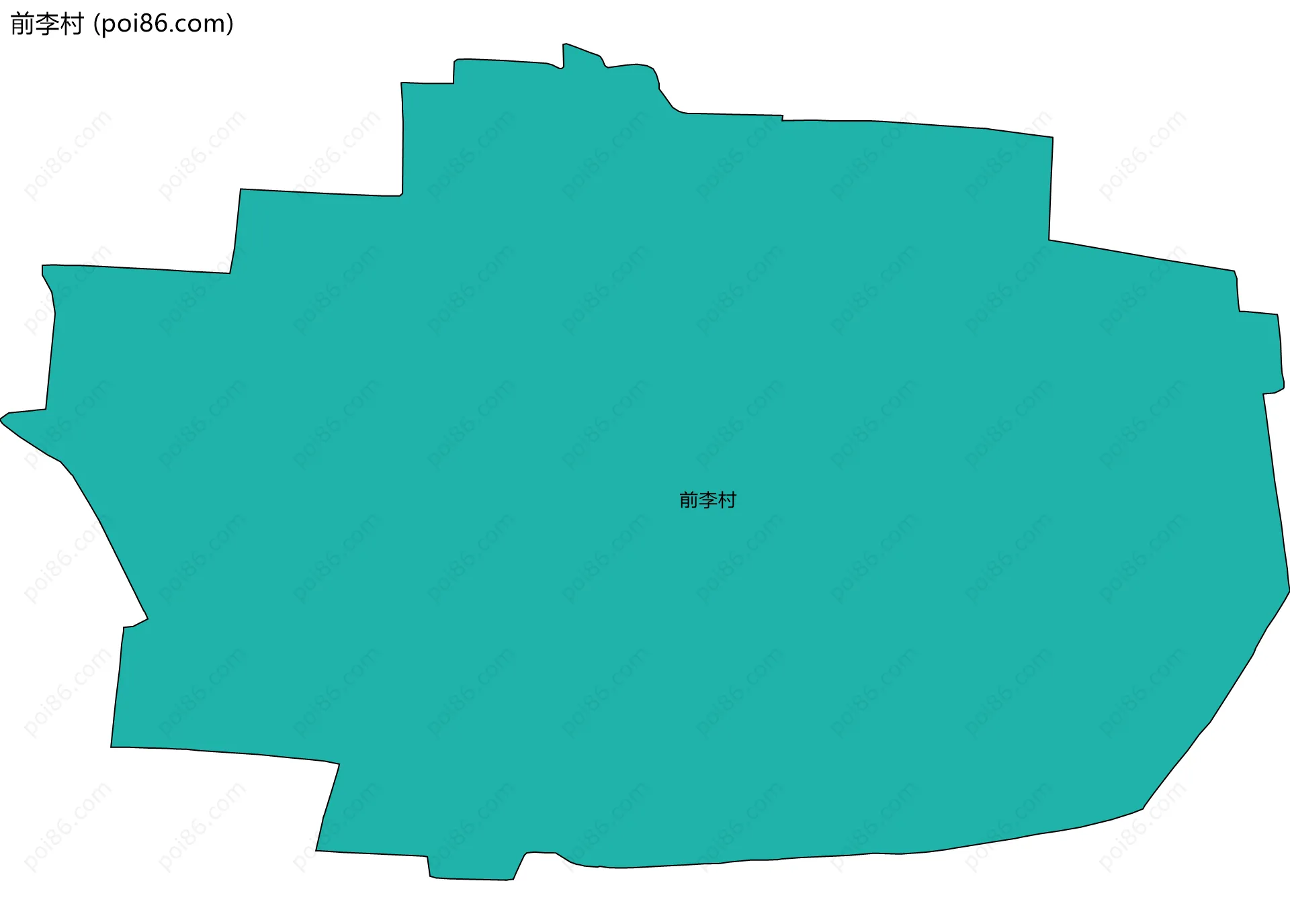 前李村边界地图