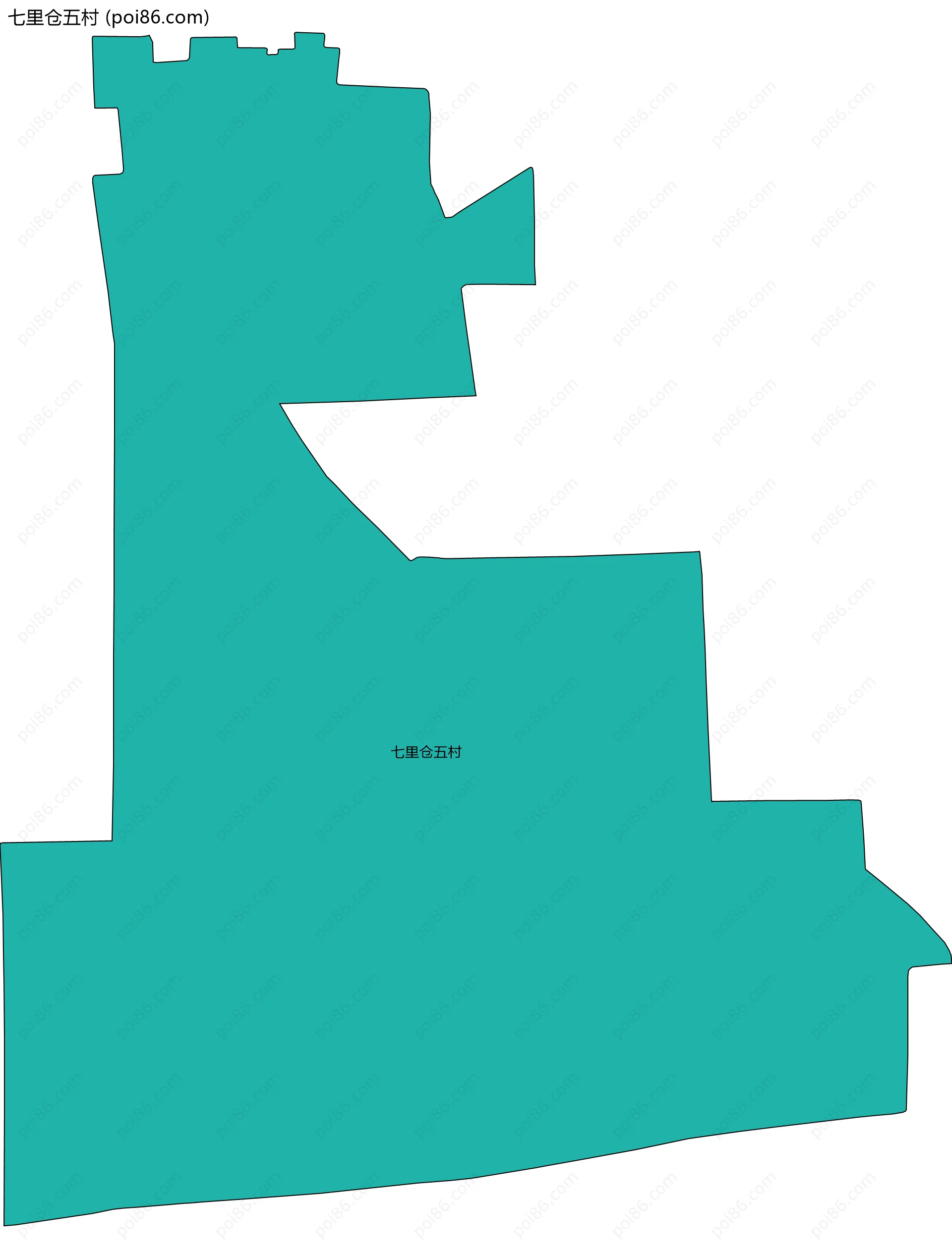 七里仓五村边界地图