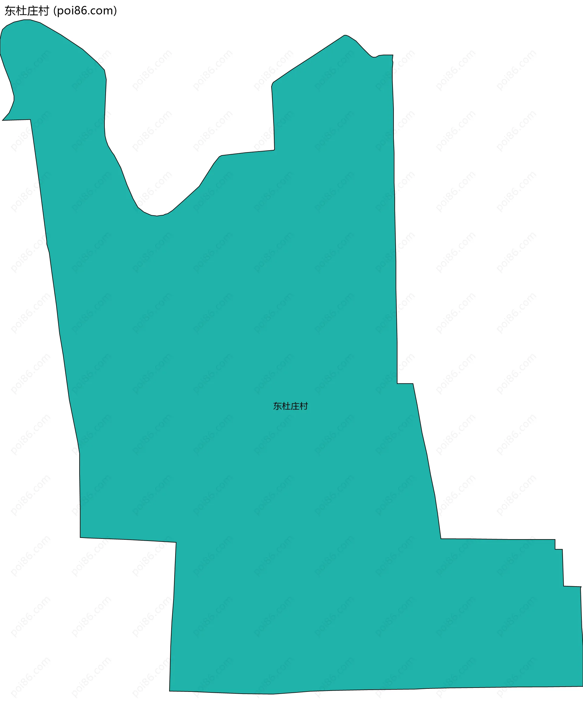 东杜庄村边界地图