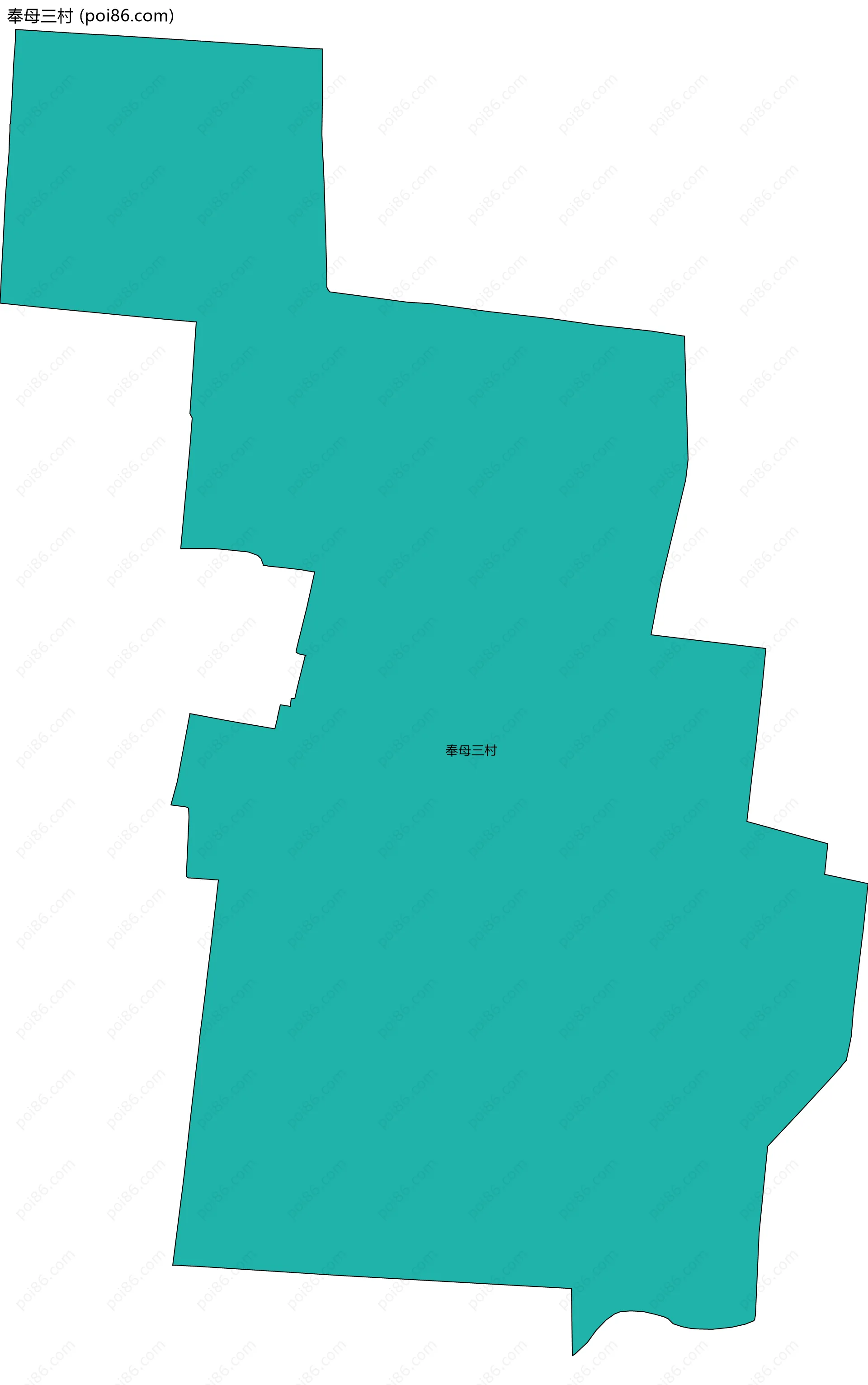 奉母三村边界地图