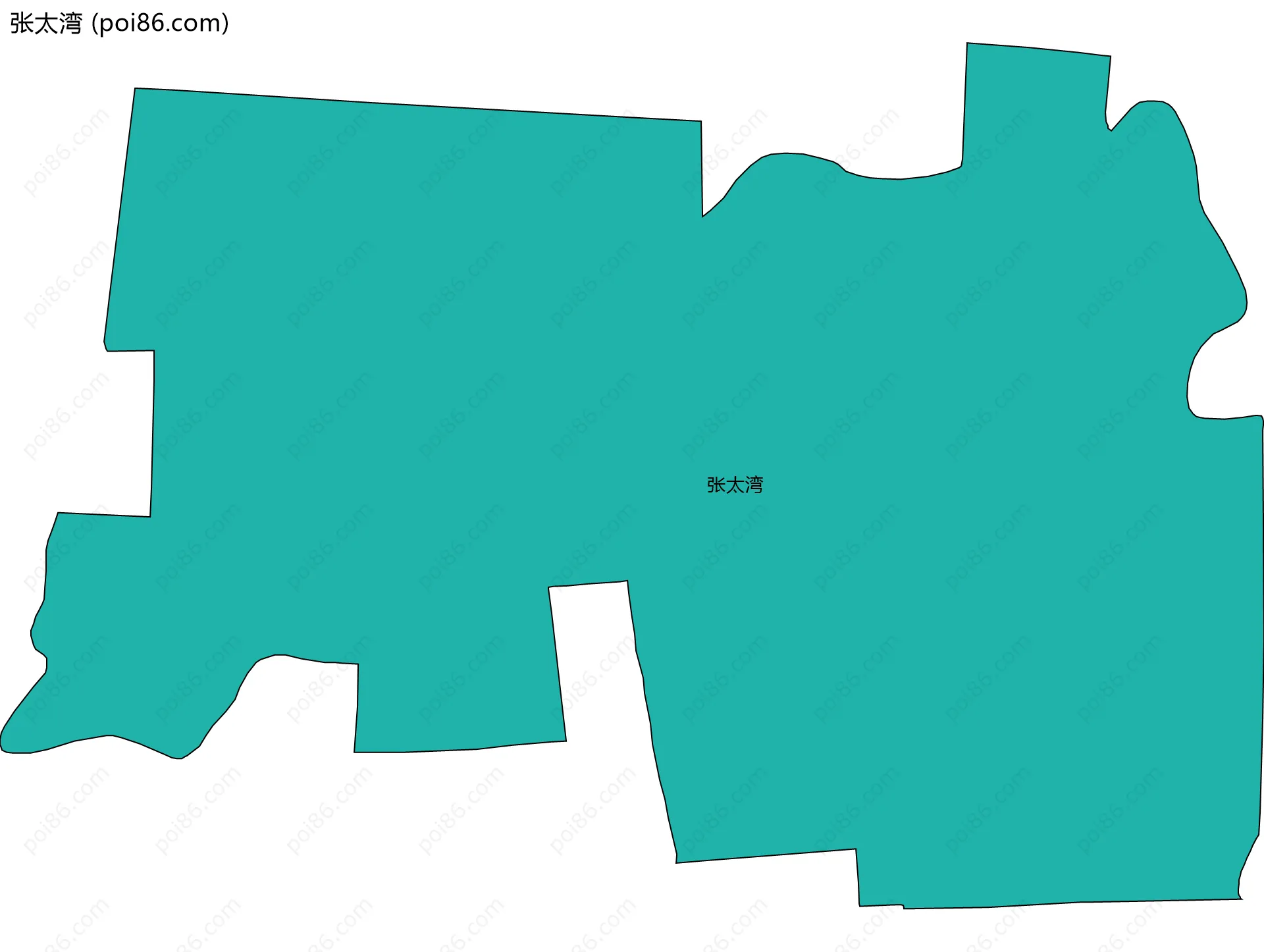 张太湾边界地图