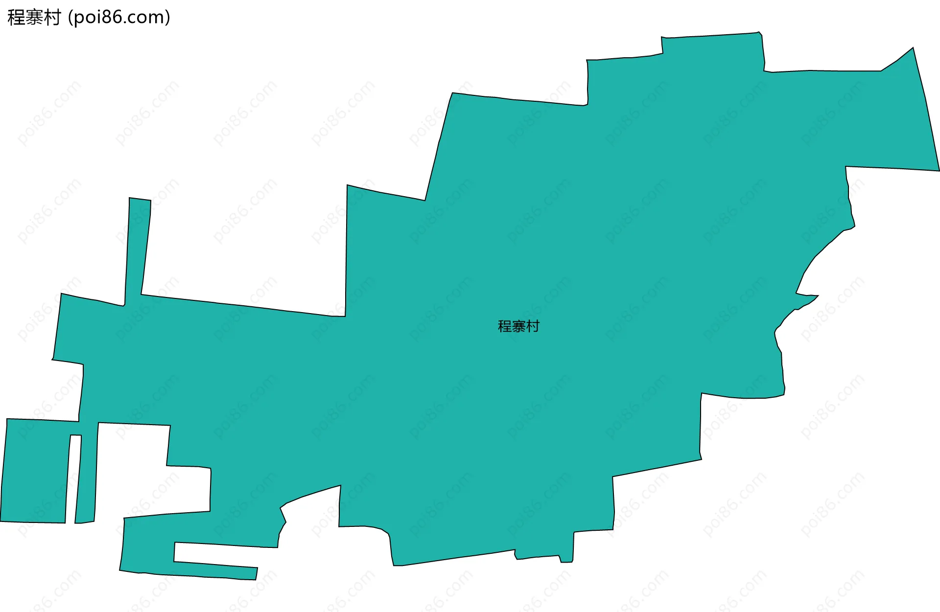 程寨村边界地图