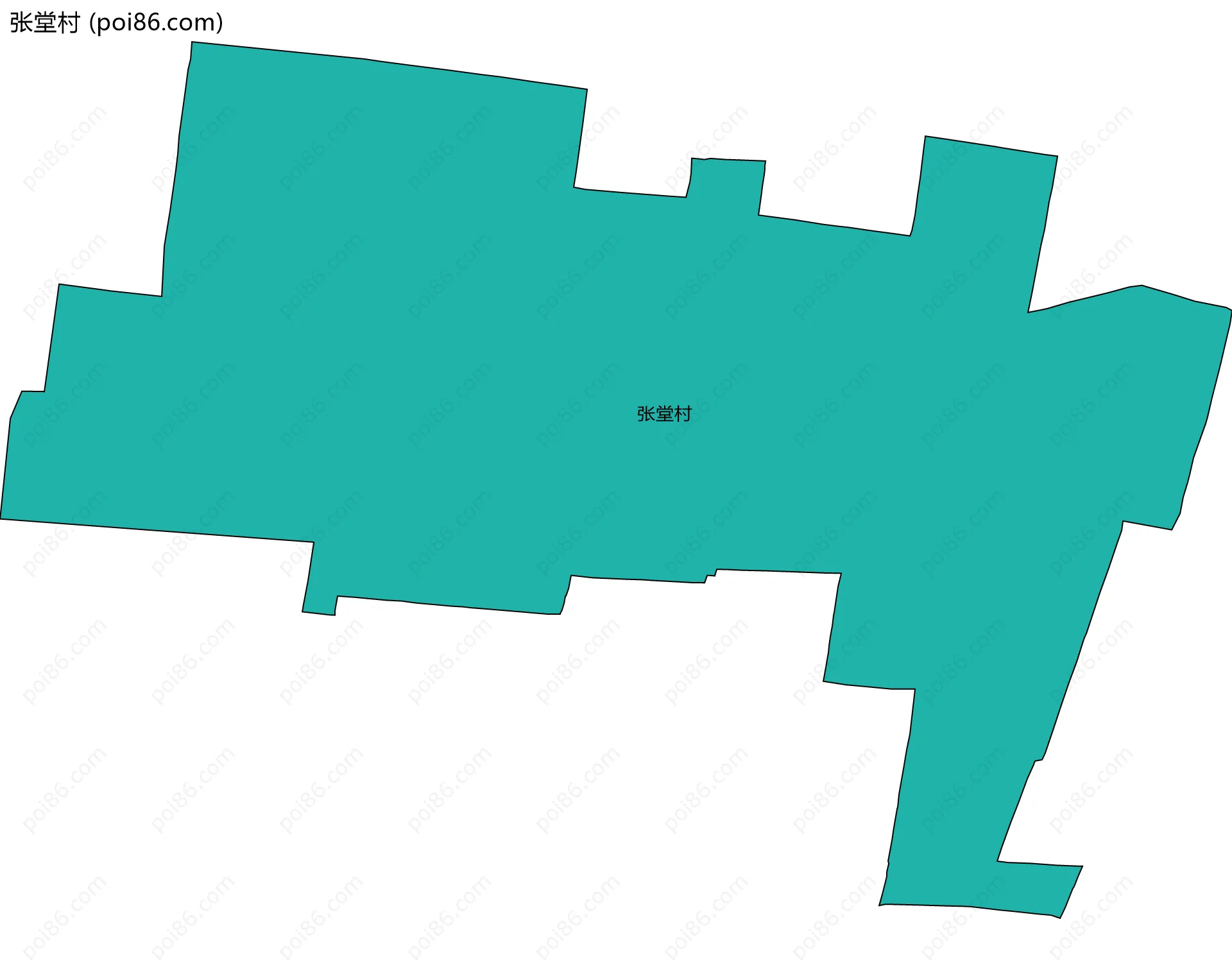 张堂村边界地图