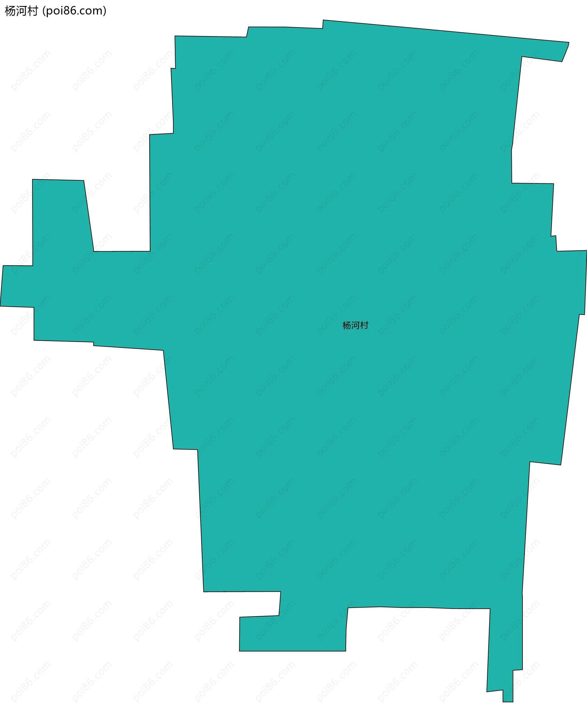 杨河村边界地图