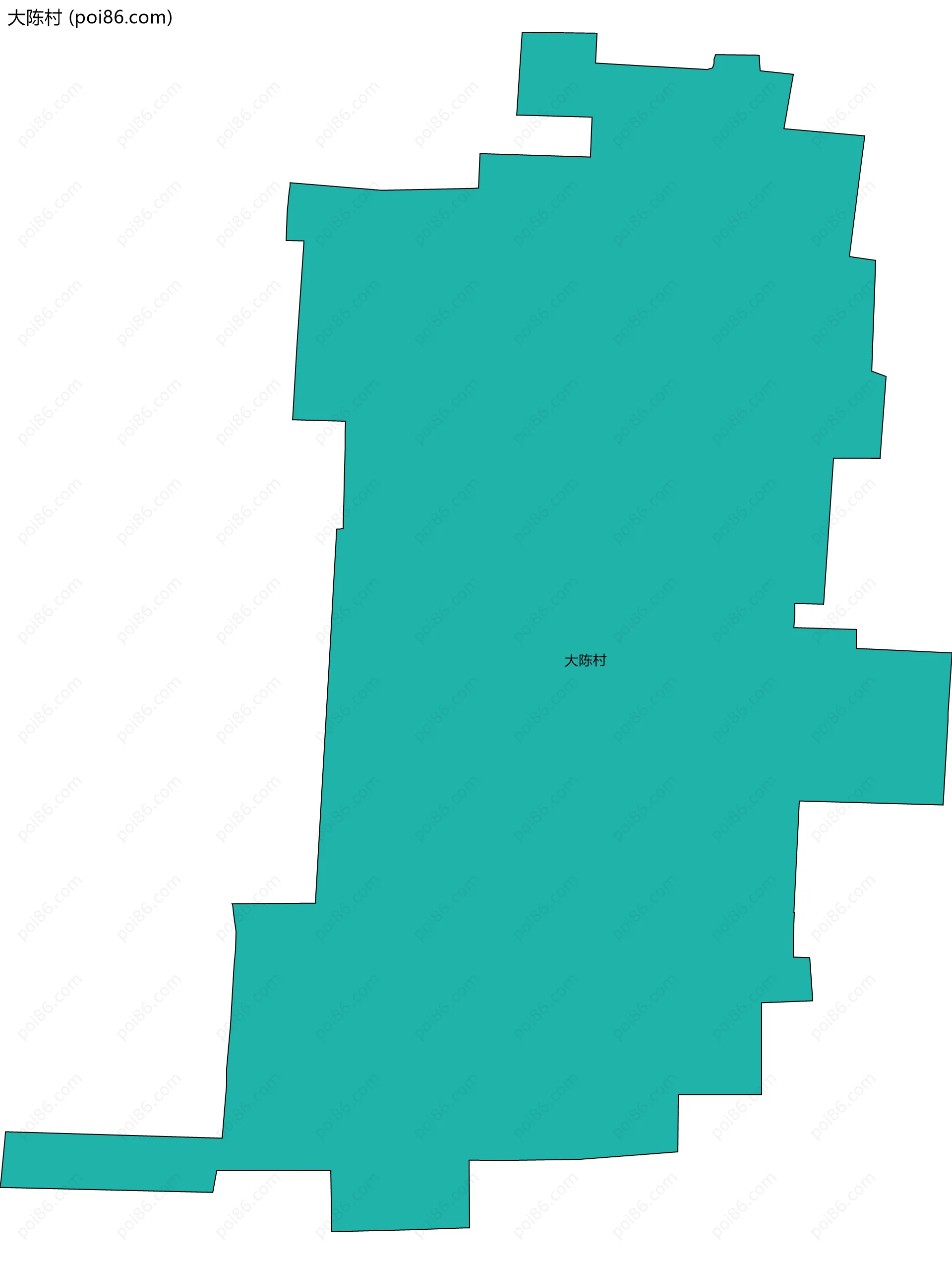 大陈村边界地图