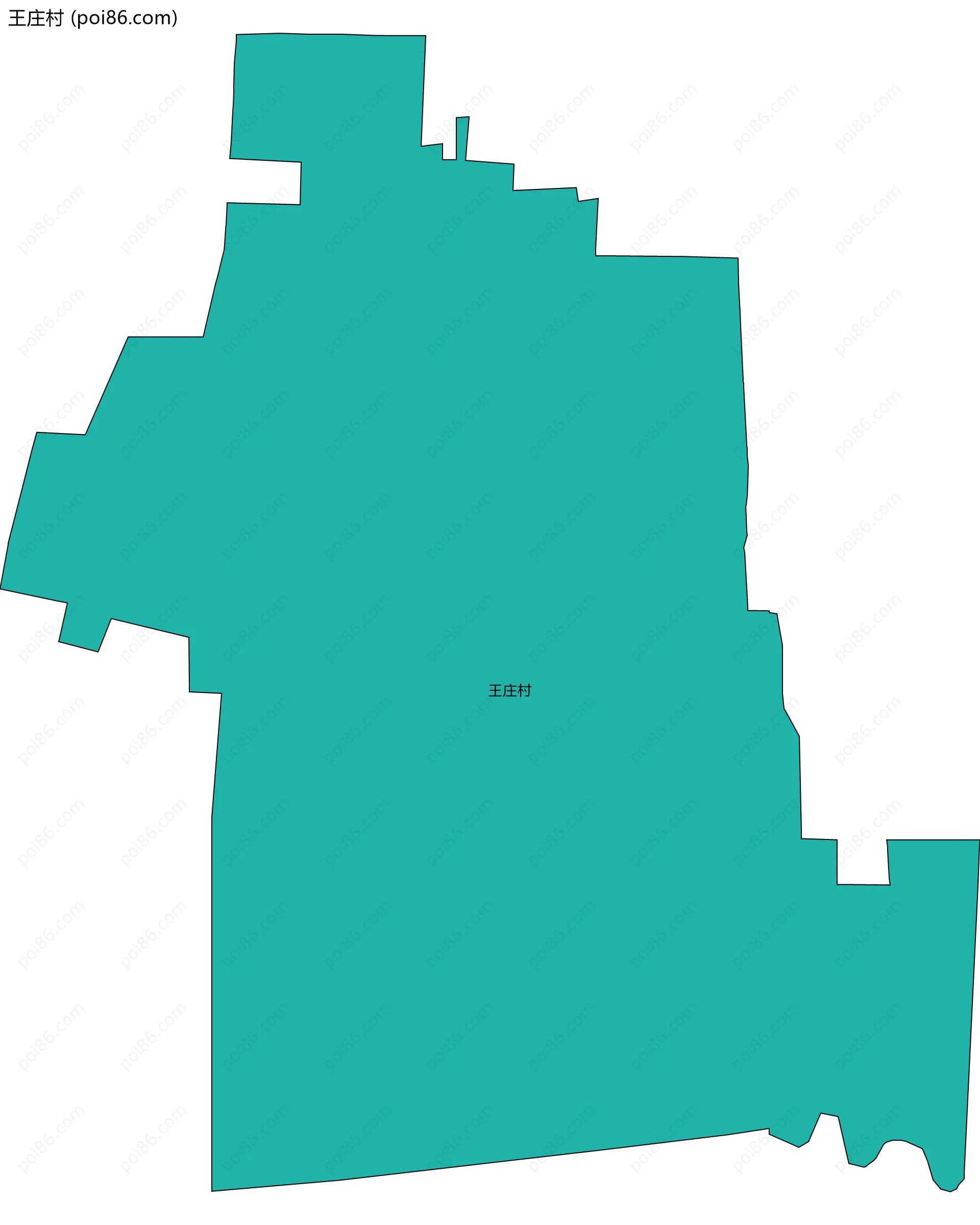 王庄村边界地图