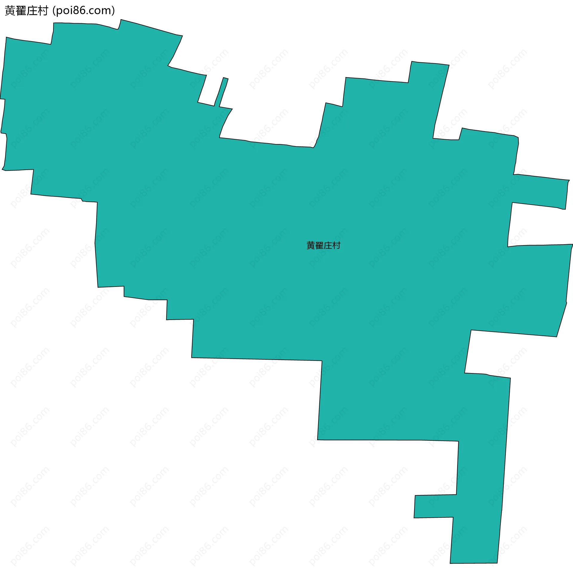 黄翟庄村边界地图