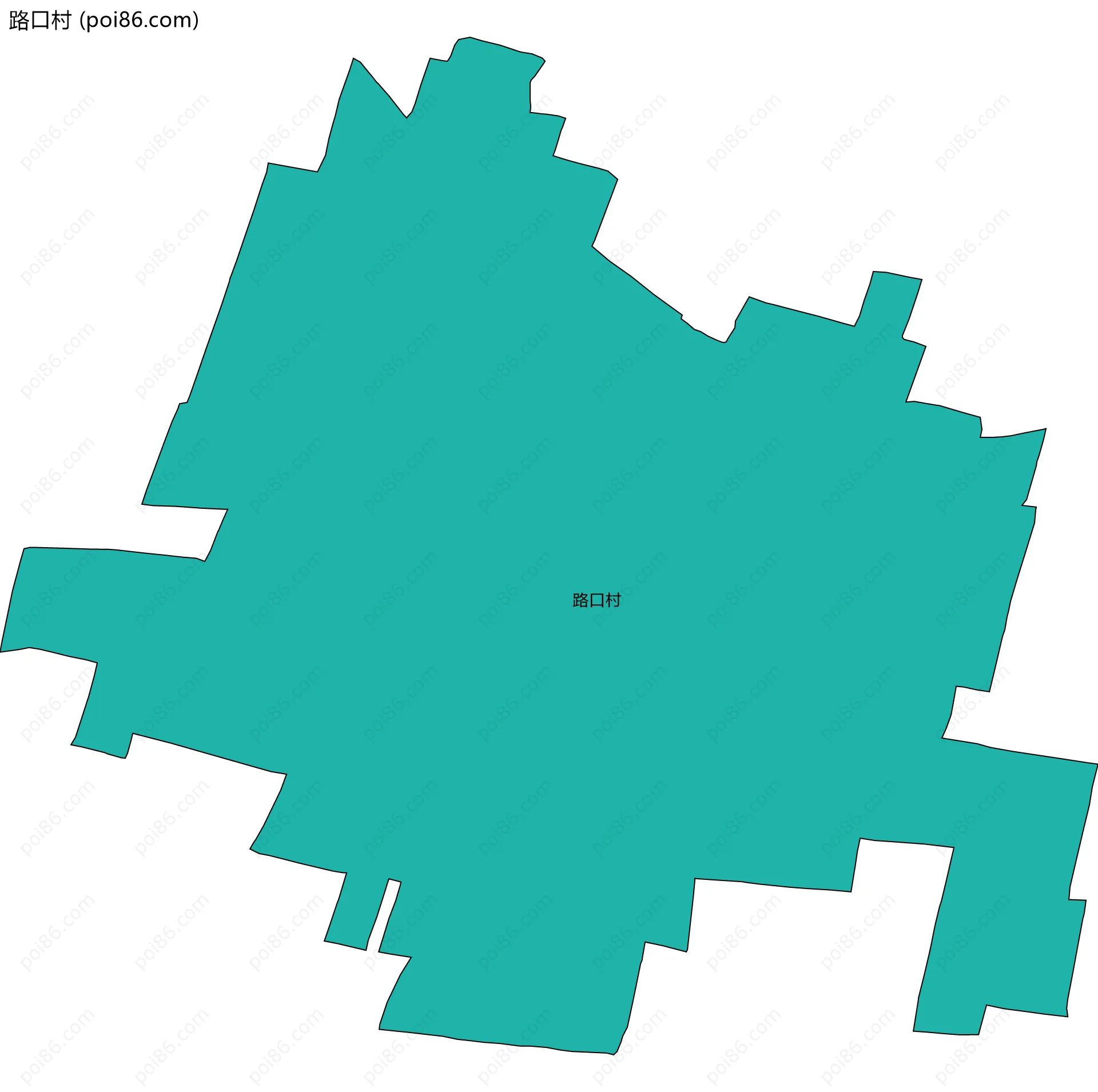 路口村边界地图