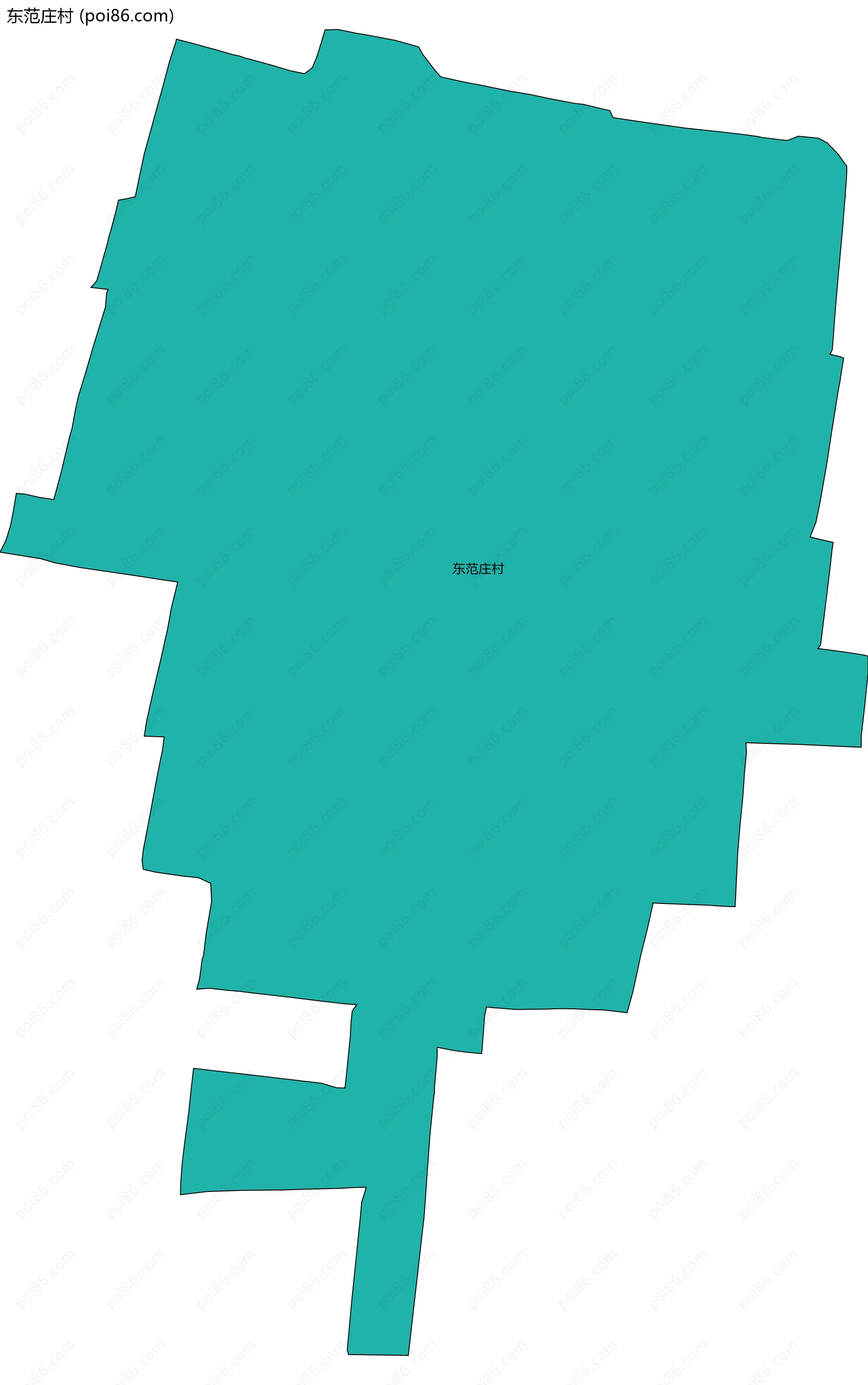 东范庄村边界地图