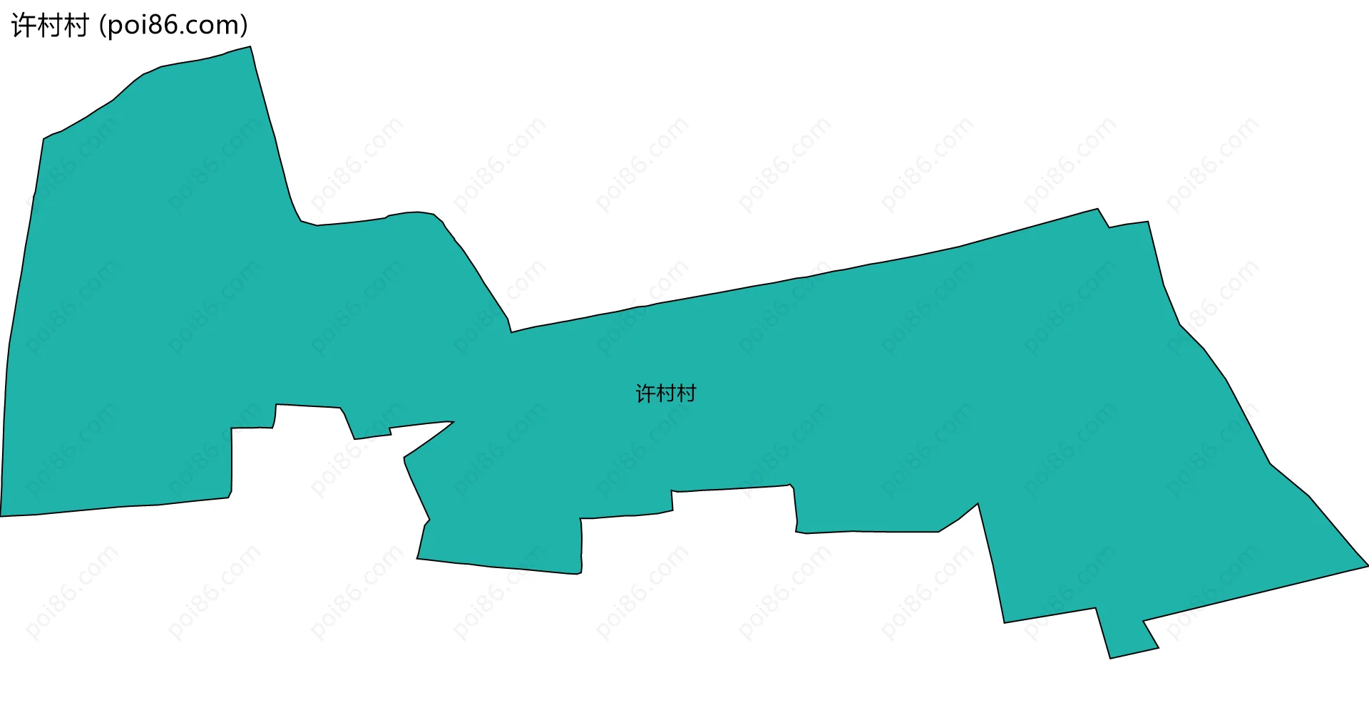 许村村边界地图