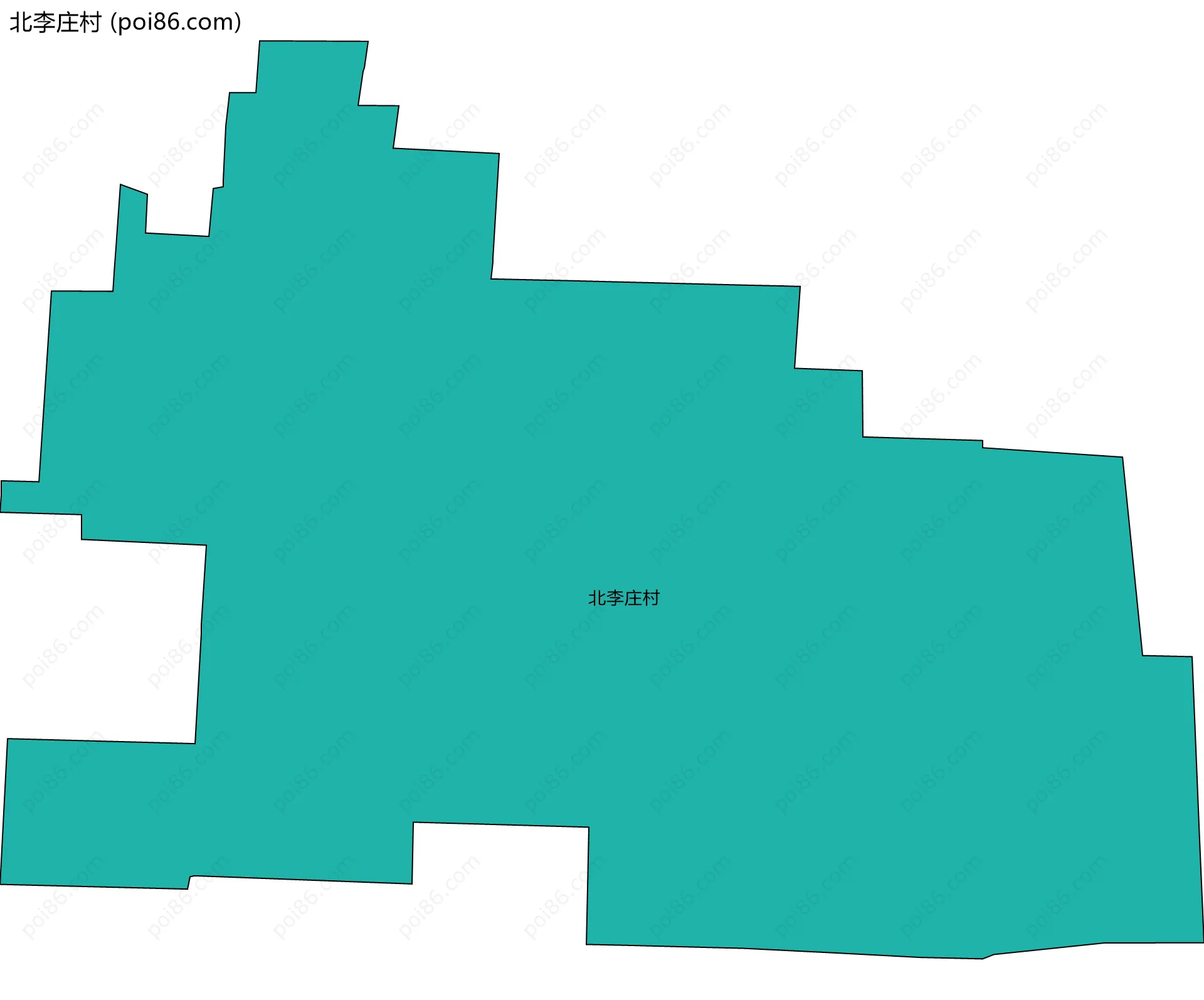 北李庄村边界地图