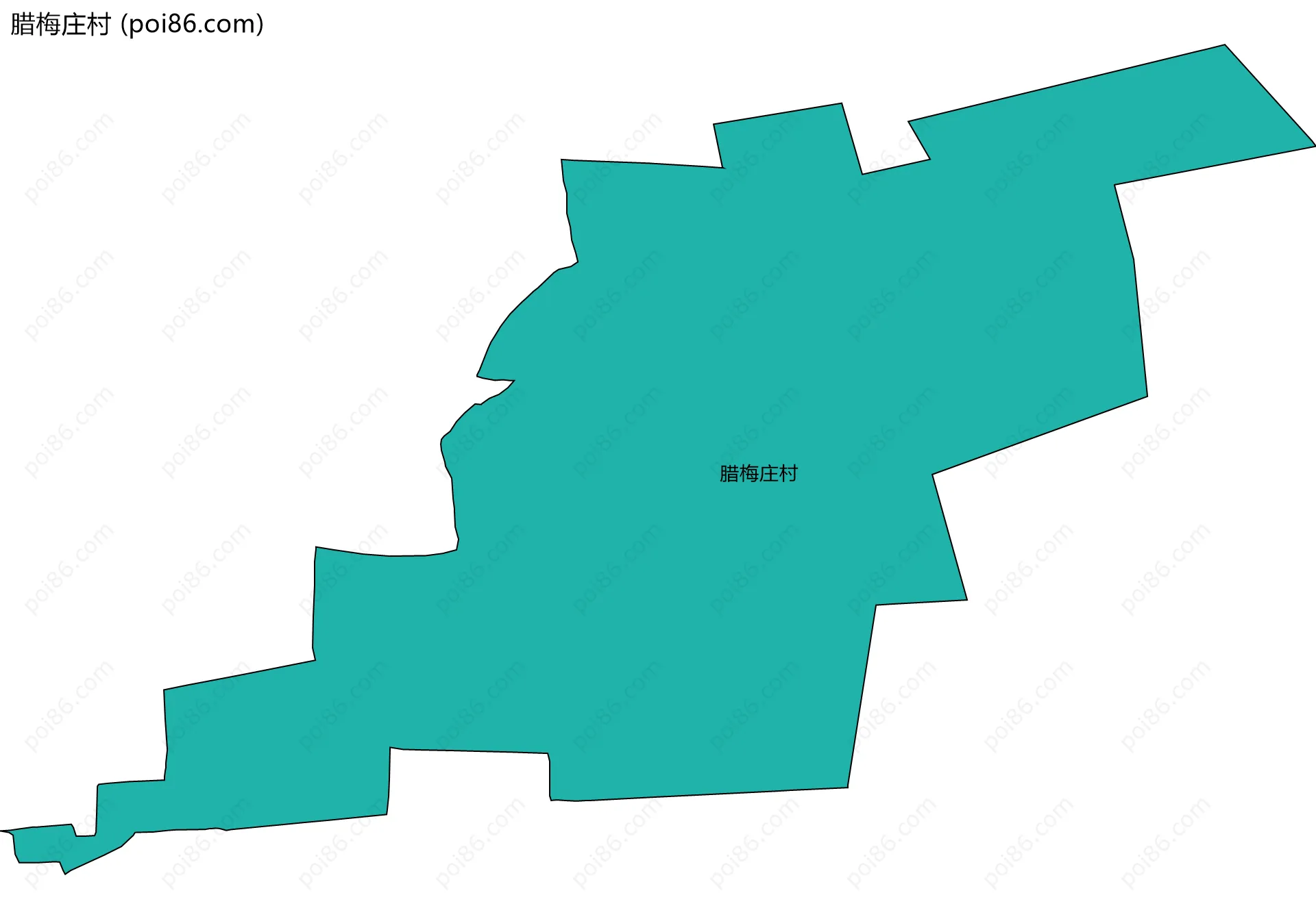 腊梅庄村边界地图