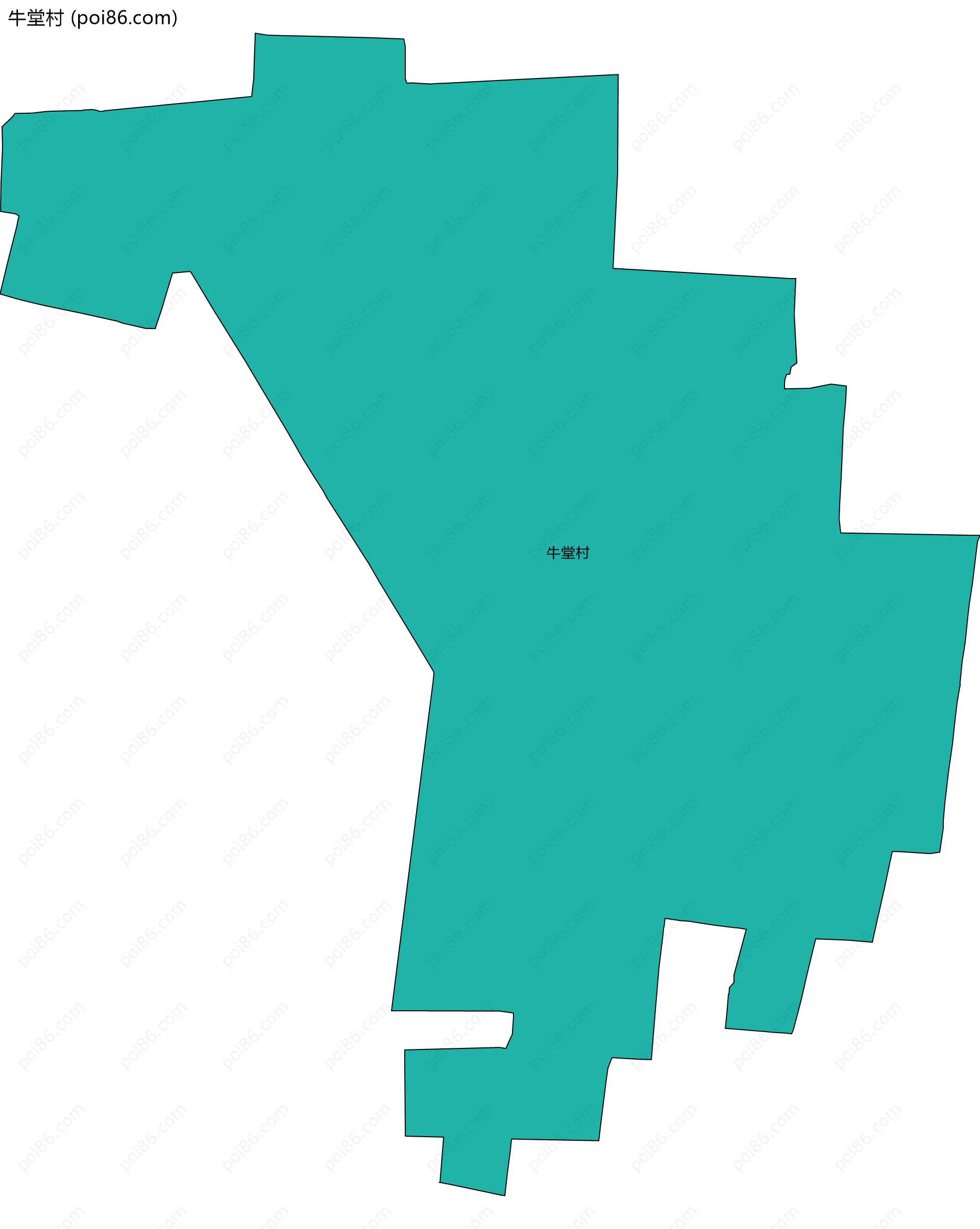 牛堂村边界地图