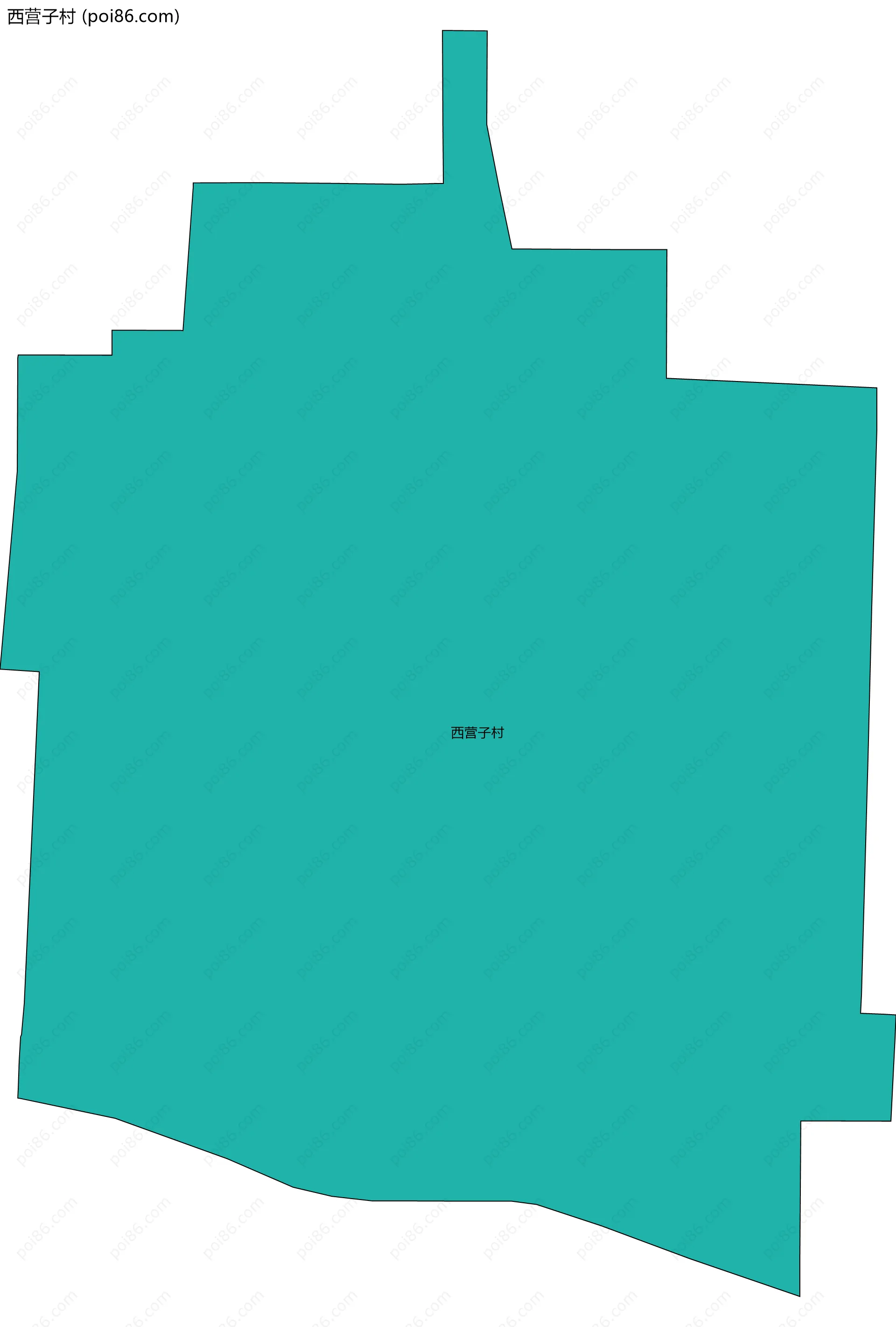 西营子村边界地图