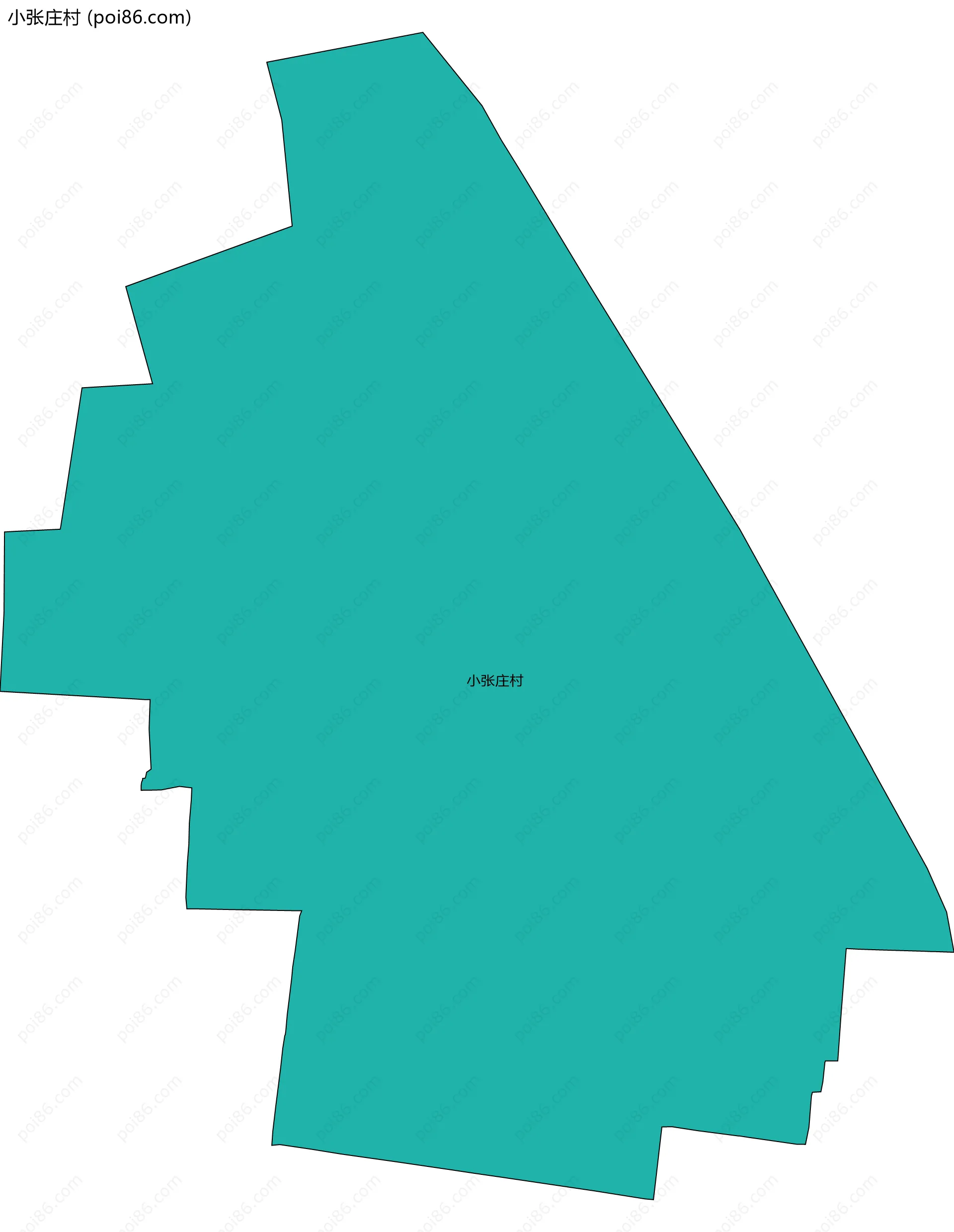 小张庄村边界地图