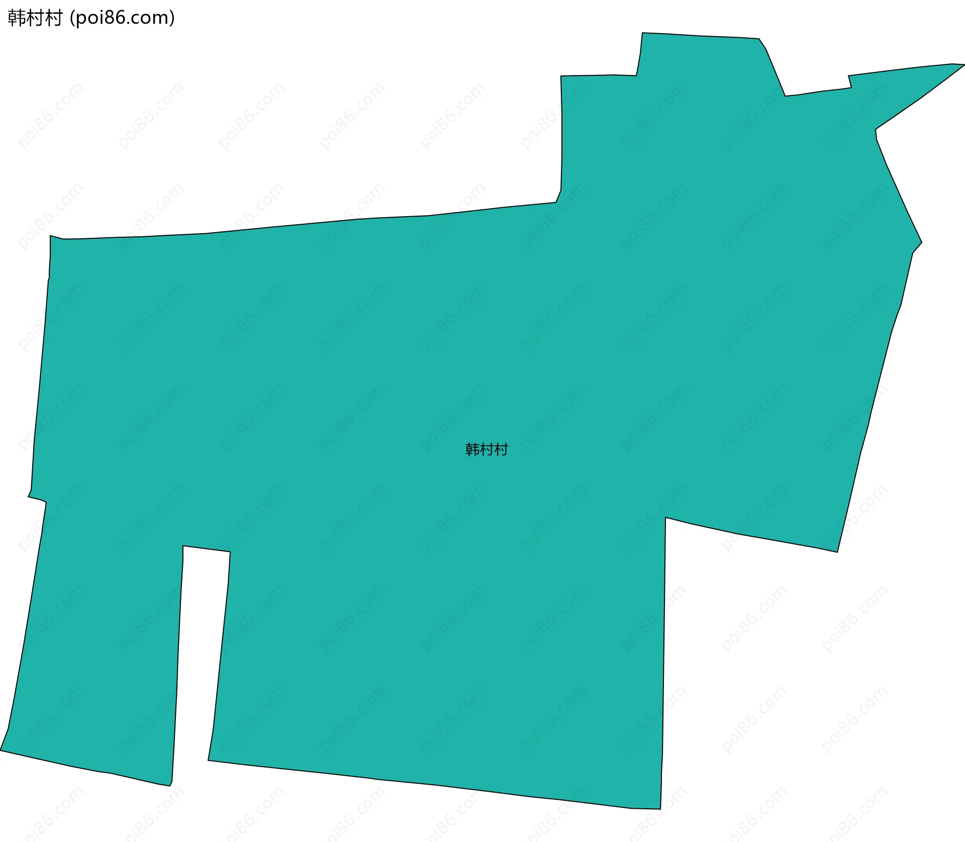 韩村村边界地图