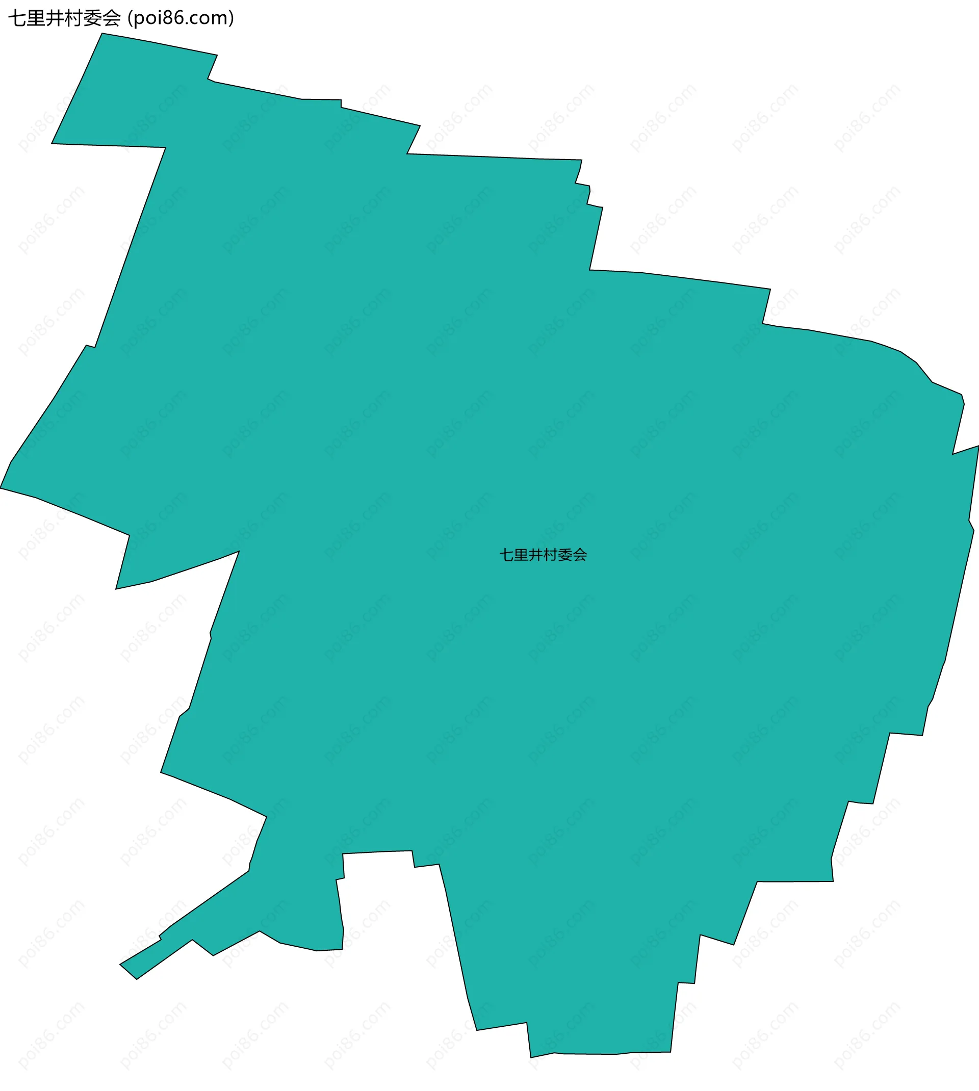 七里井村委会边界地图