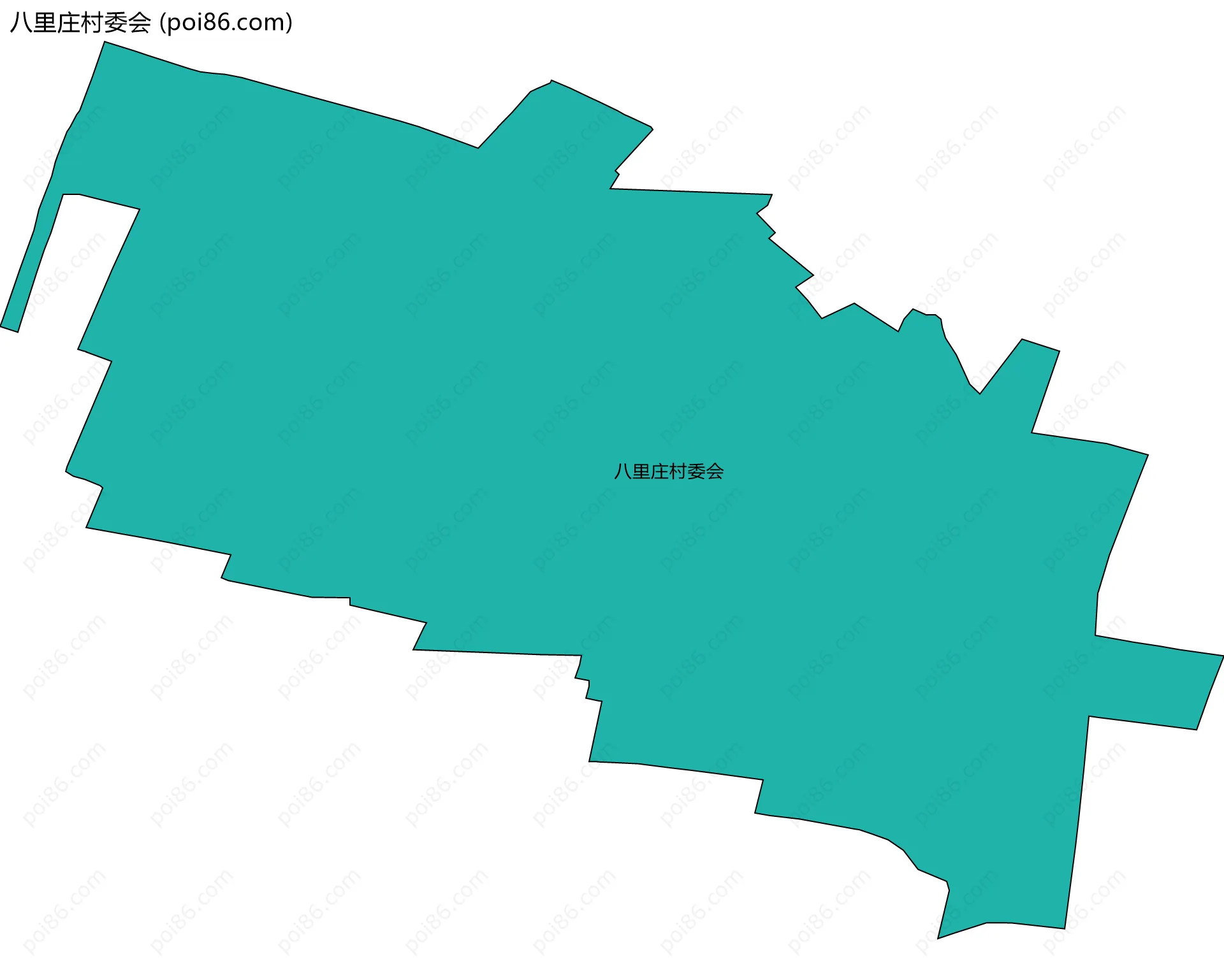 八里庄村委会边界地图