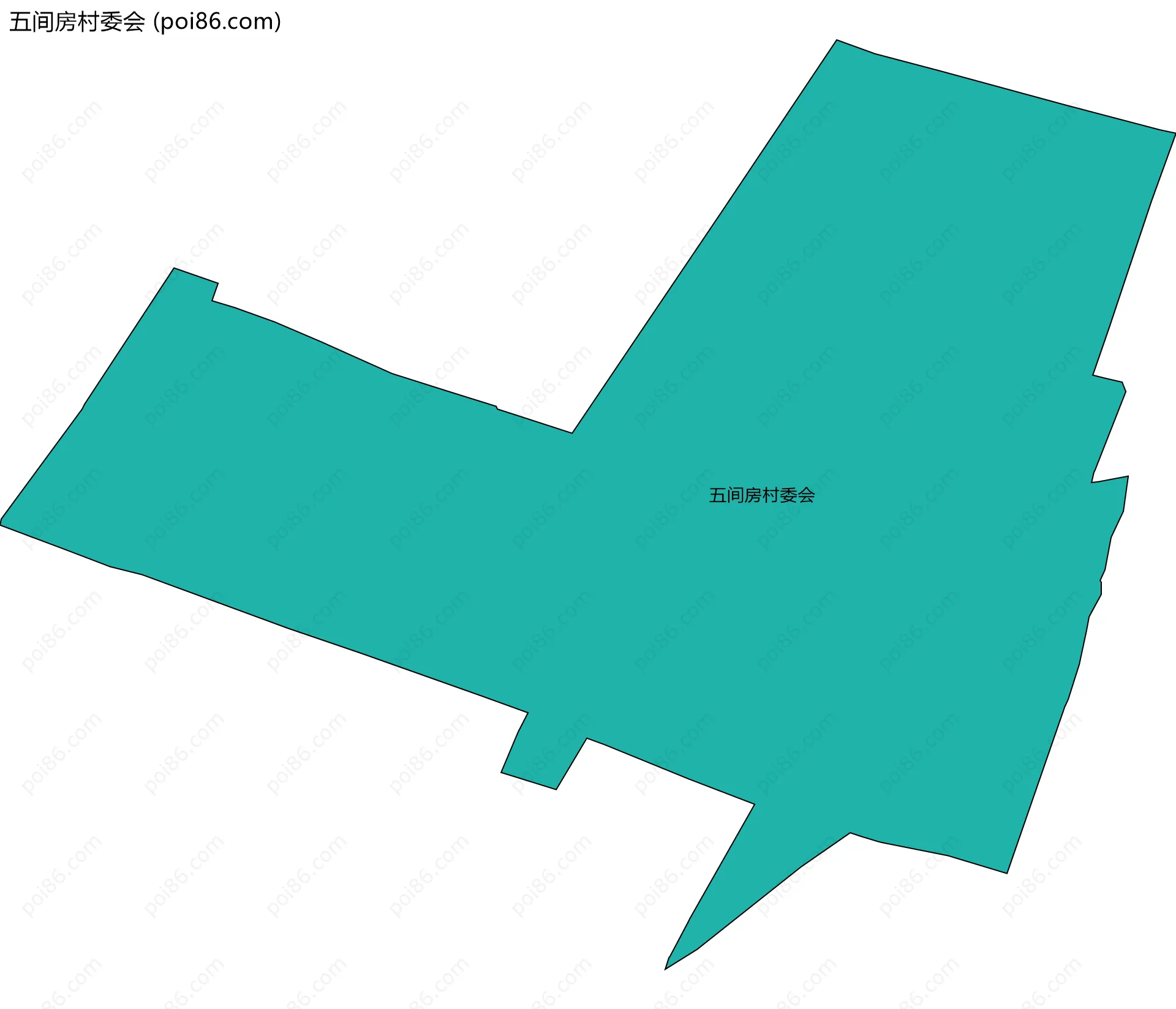 五间房村委会边界地图