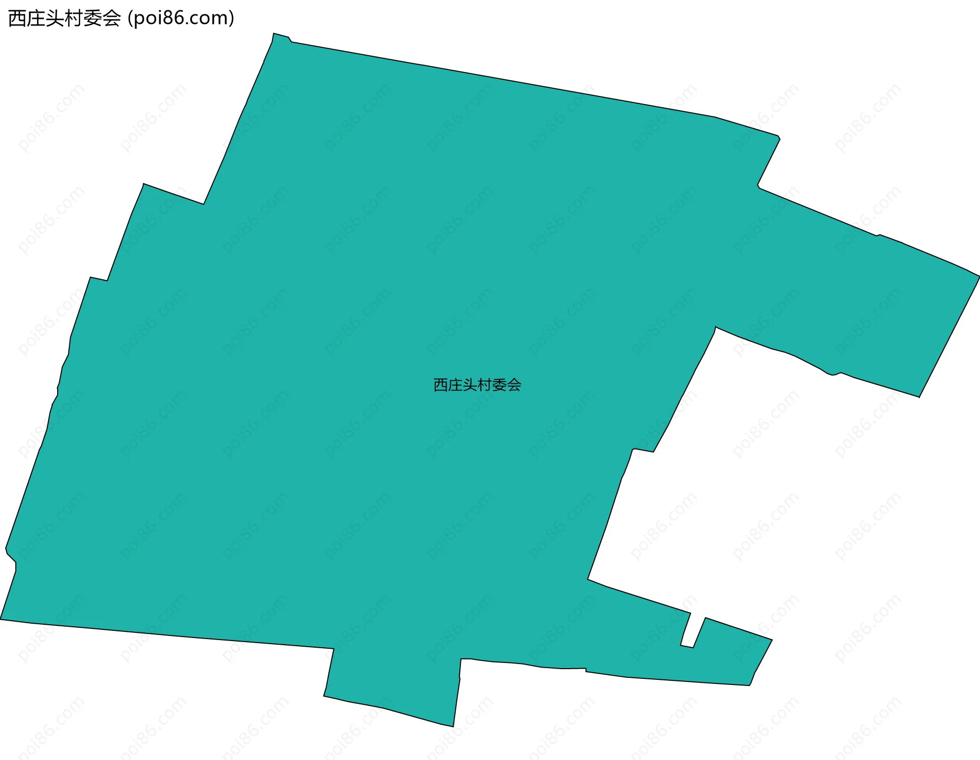 西庄头村委会边界地图