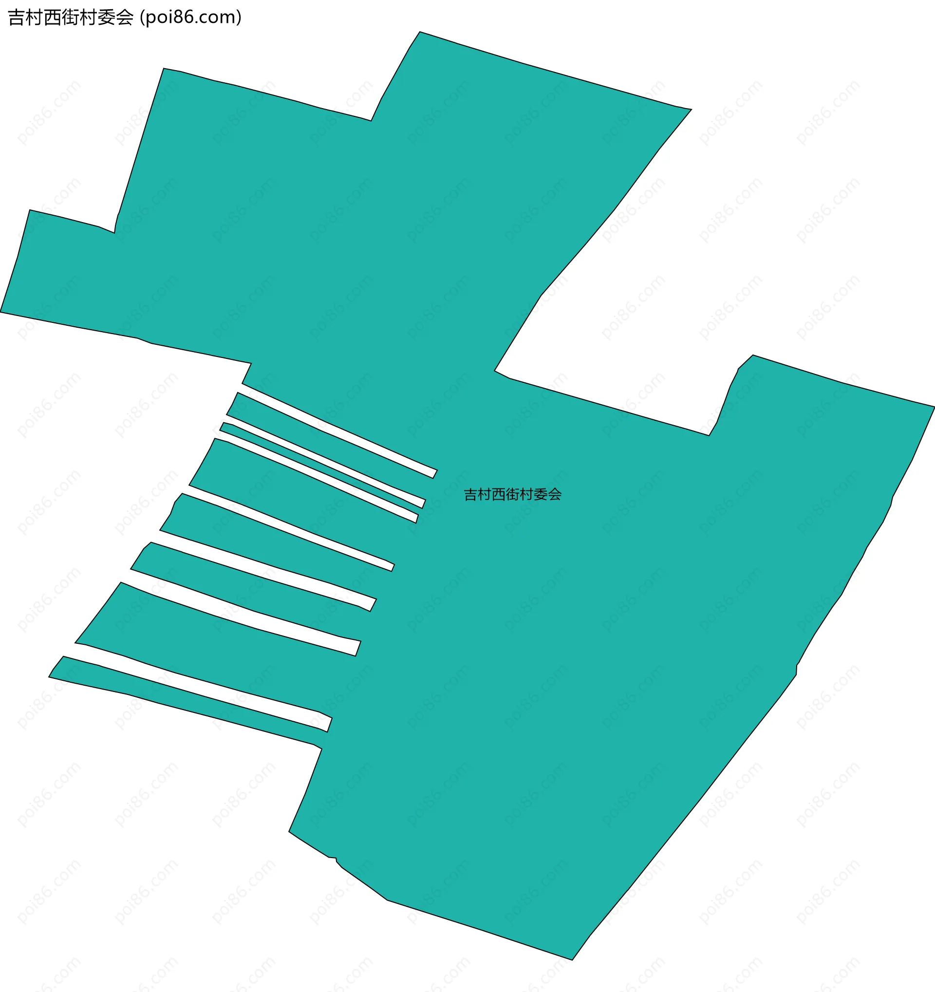 吉村西街村委会边界地图