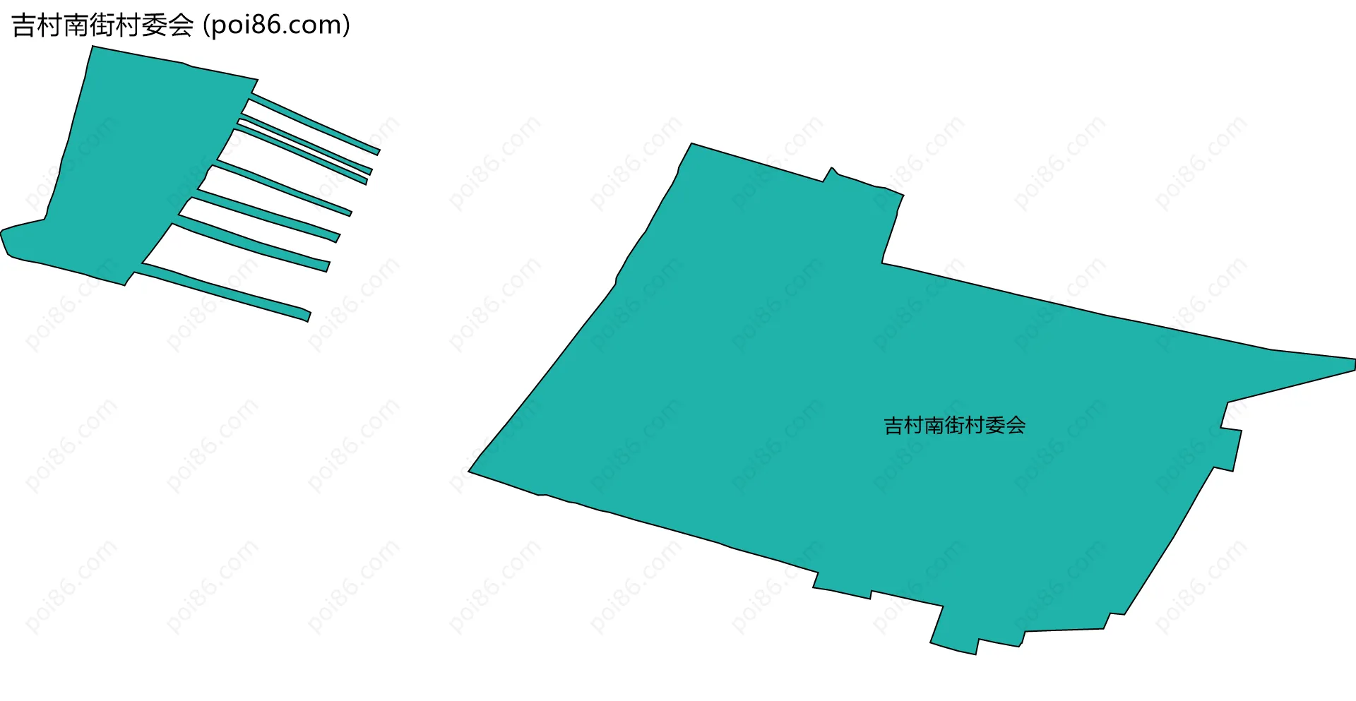 吉村南街村委会边界地图