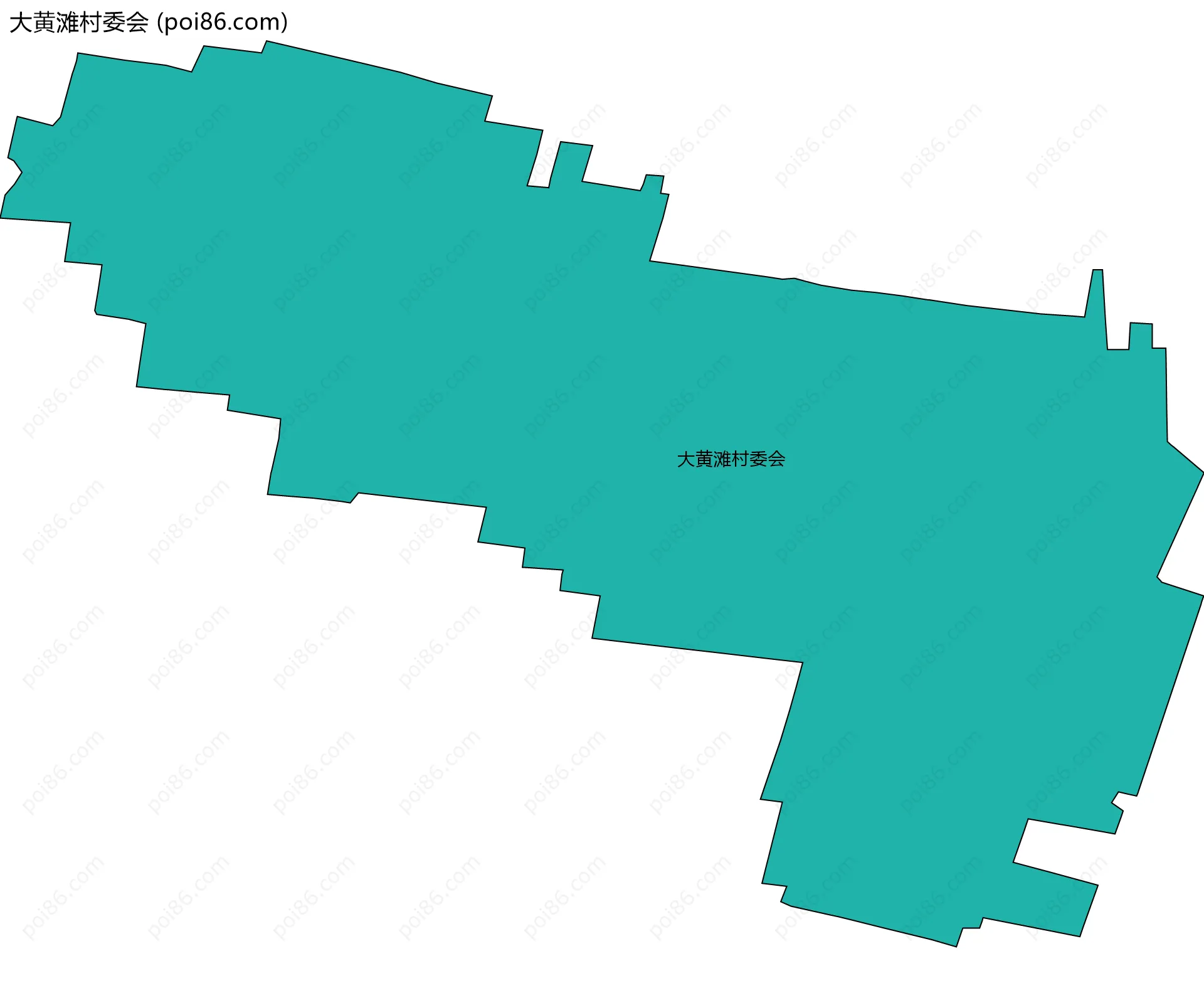 大黄滩村委会边界地图